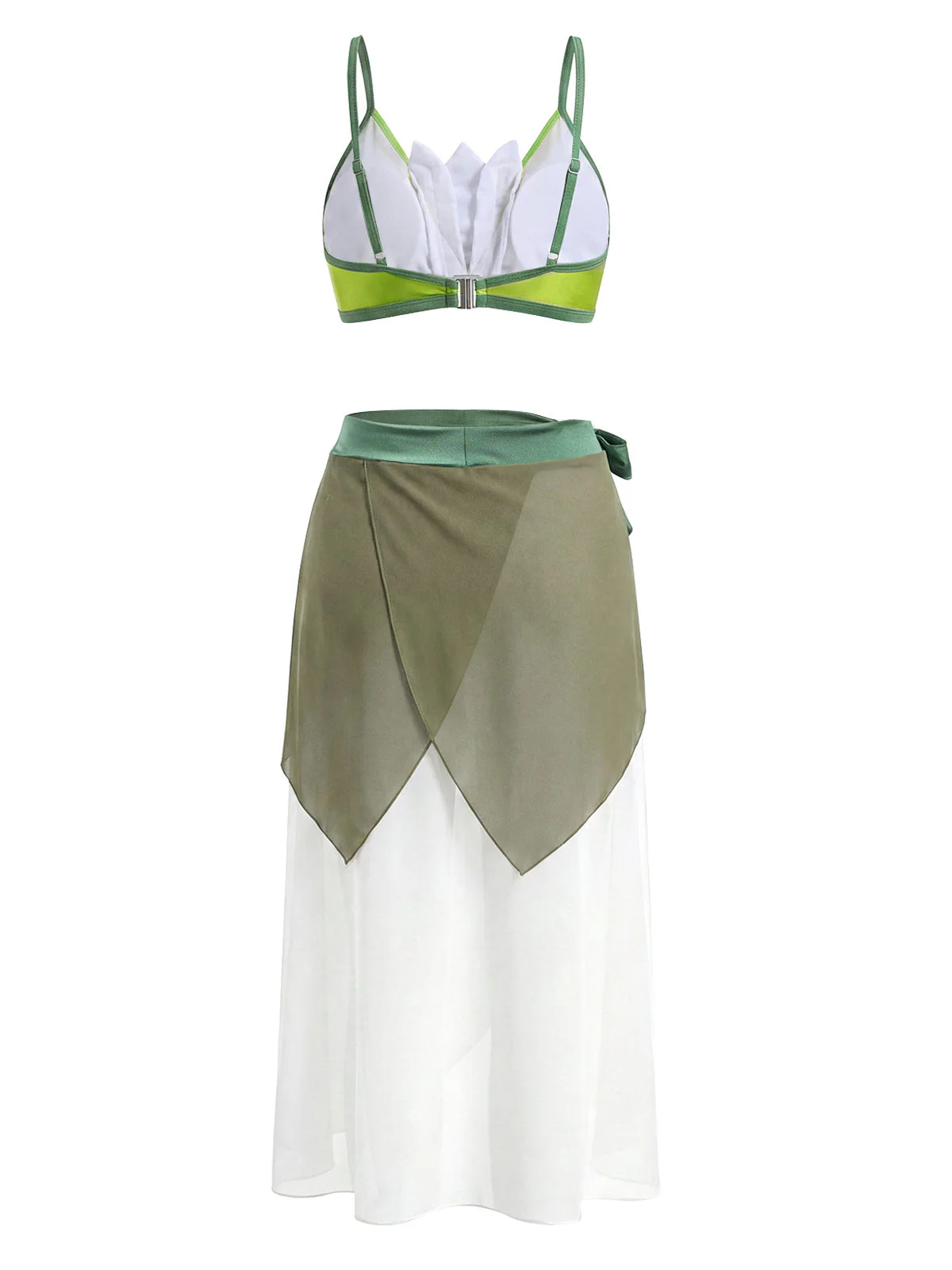[Vorverkauf] Chartreuse 70er Bikini-Set & Cover-Up mit Triangle und Chiffon - Image 6