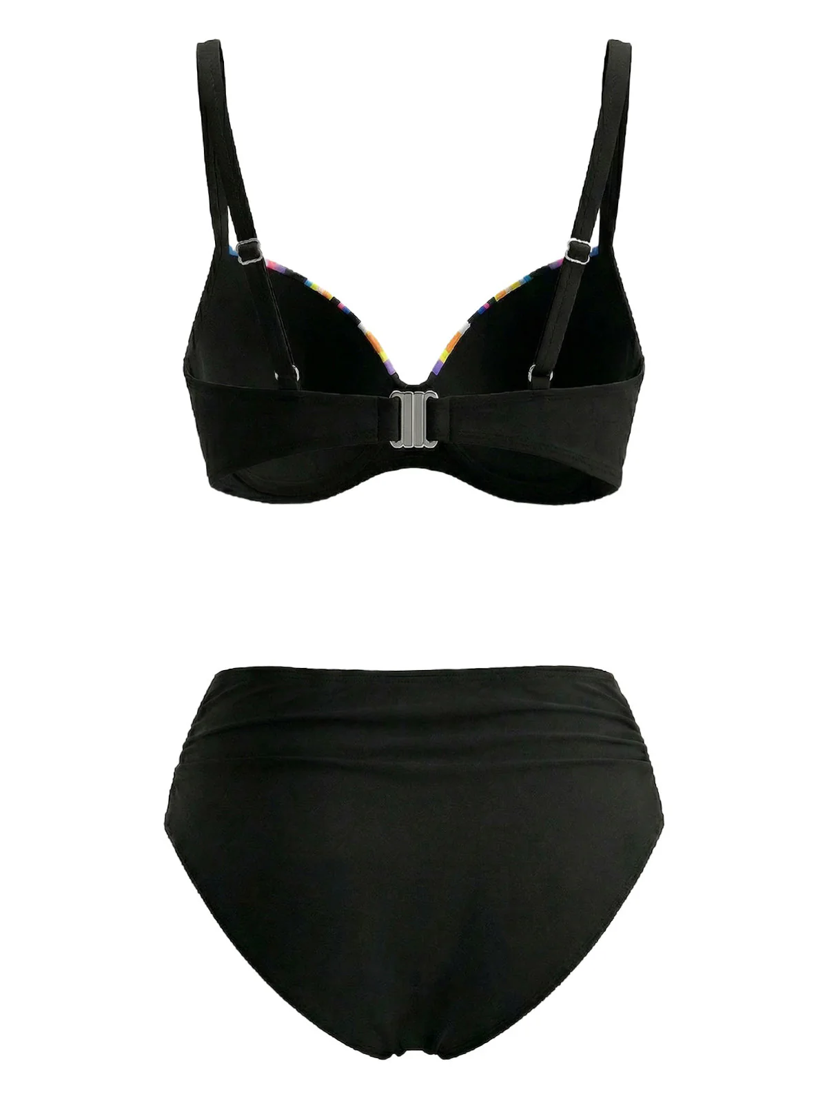 70er Bikini-Set mit Regenbogen-Streifen in Mehrfarbig - Image 3