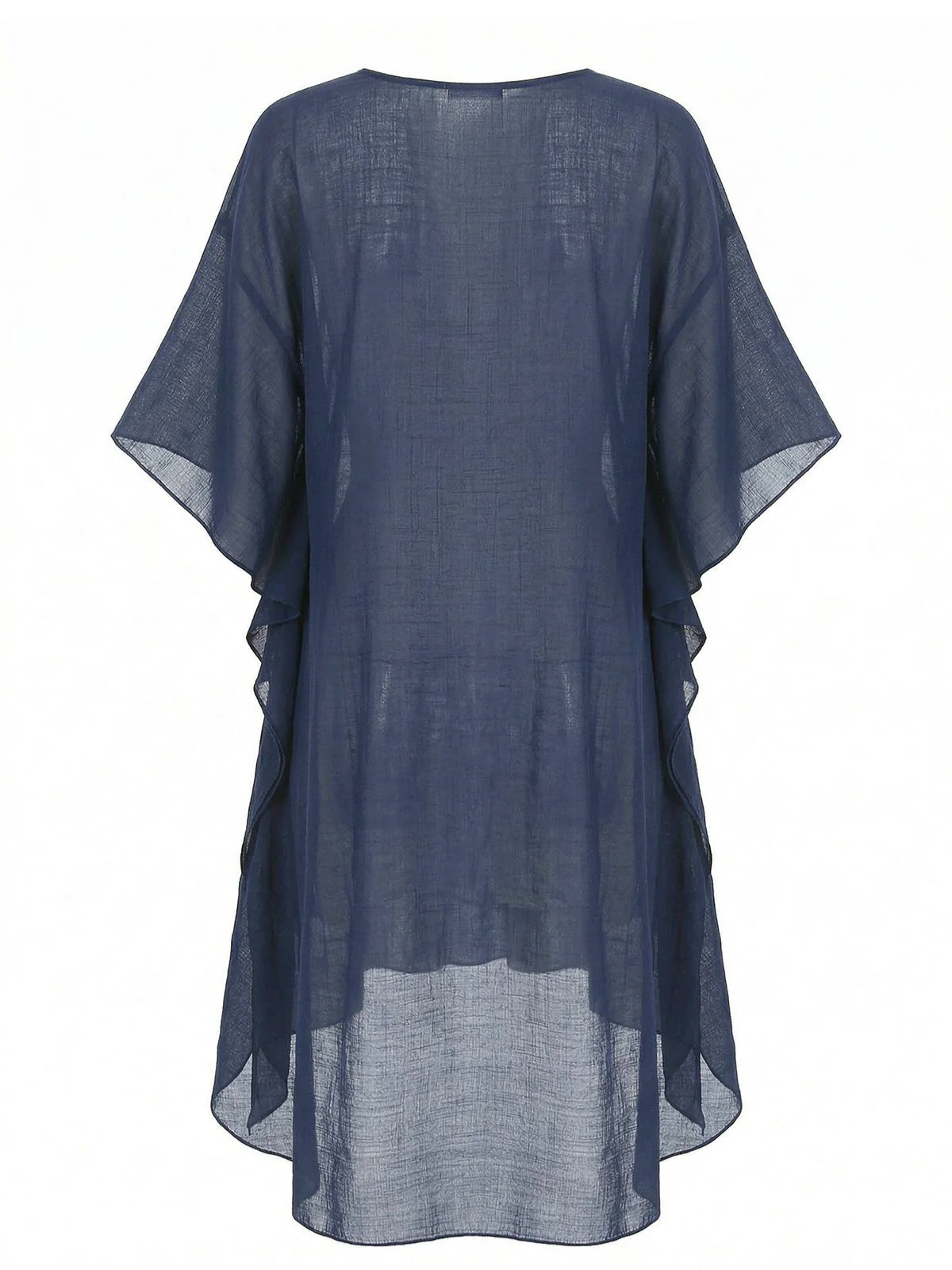70er Cover-Up im Boho-Stil mit Häkelarbeit und Quadrat-Muster - Image 2