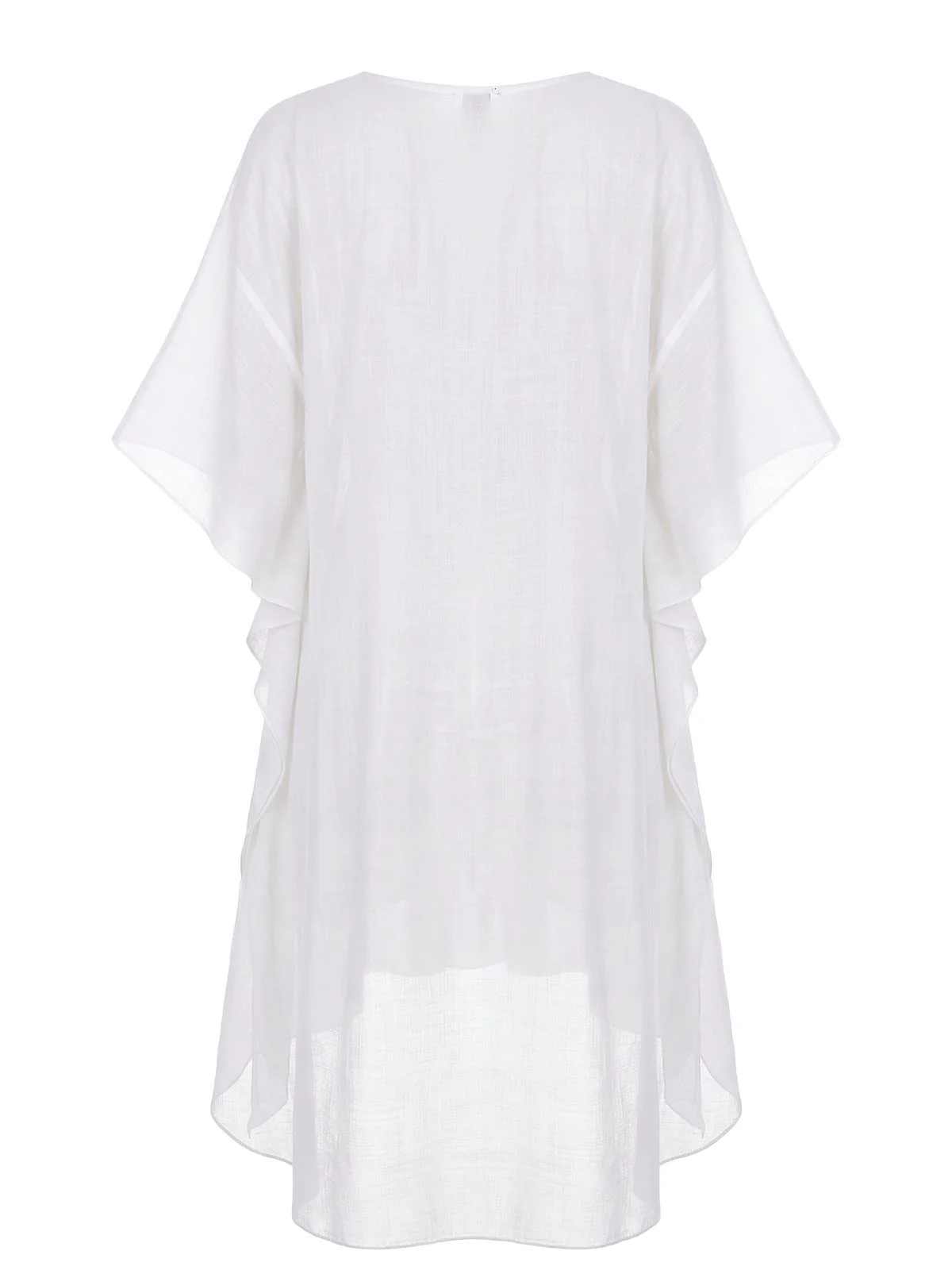 70er Cover-Up im Boho-Stil mit Häkelarbeit und Quadrat-Muster - Image 8