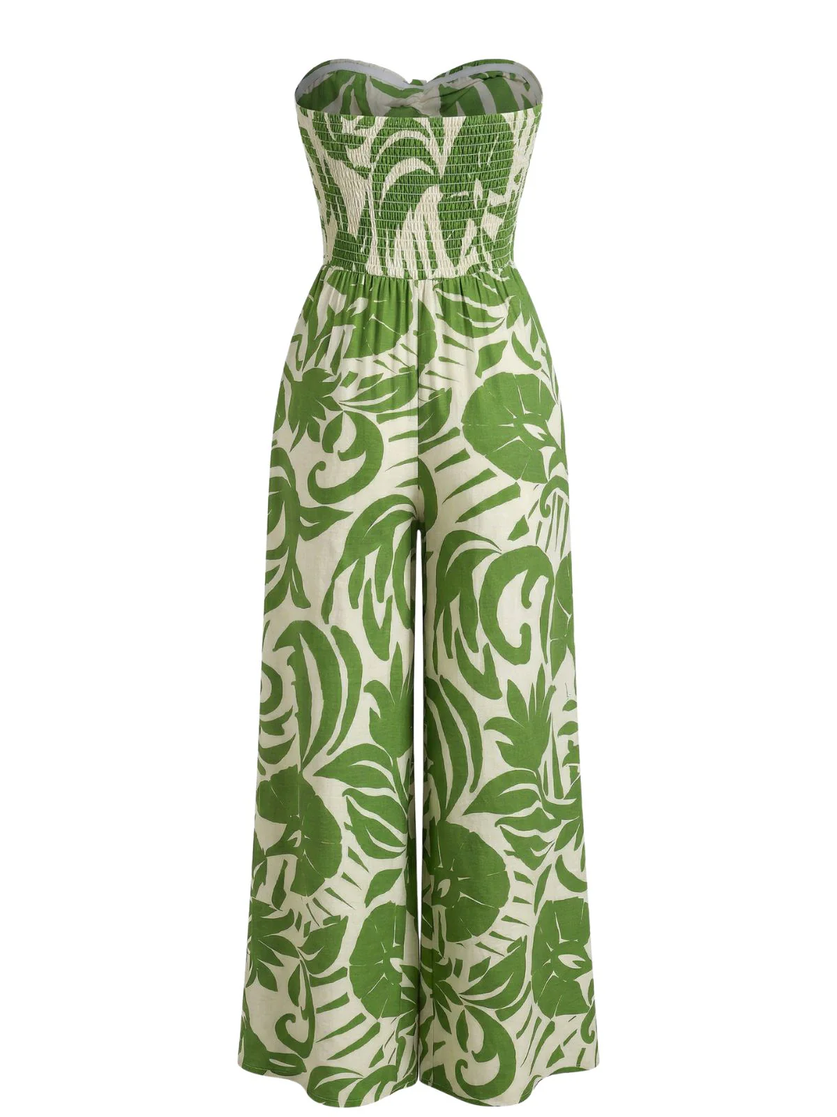 70er Jumpsuit mit asymmetrischem Print und trägerlos - Image 3