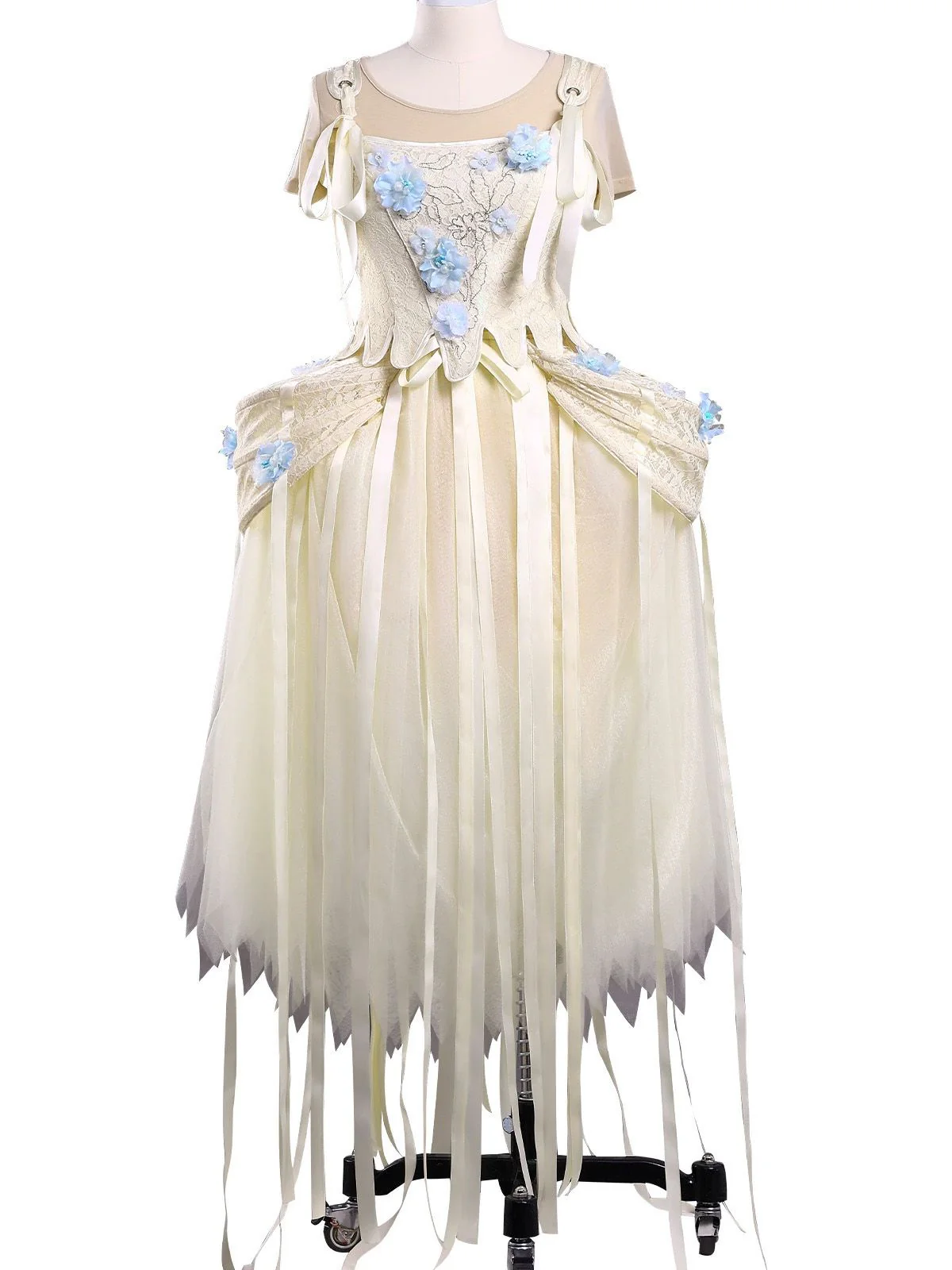 Aprikose 1940er Wednesday Enid Stil Kleid