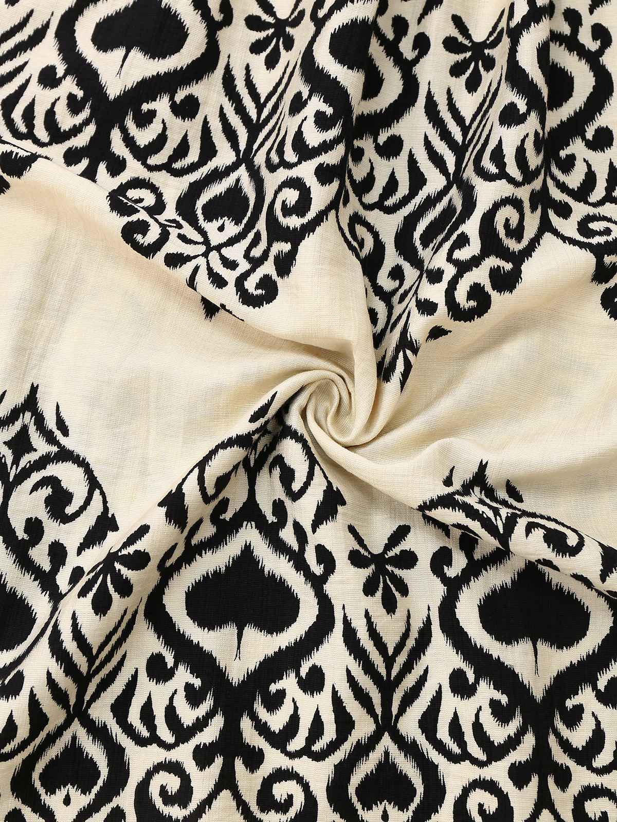 Aprikose 1970er V-Ausschnitt Pik Drucke Flügelärmel Kleid - Image 5
