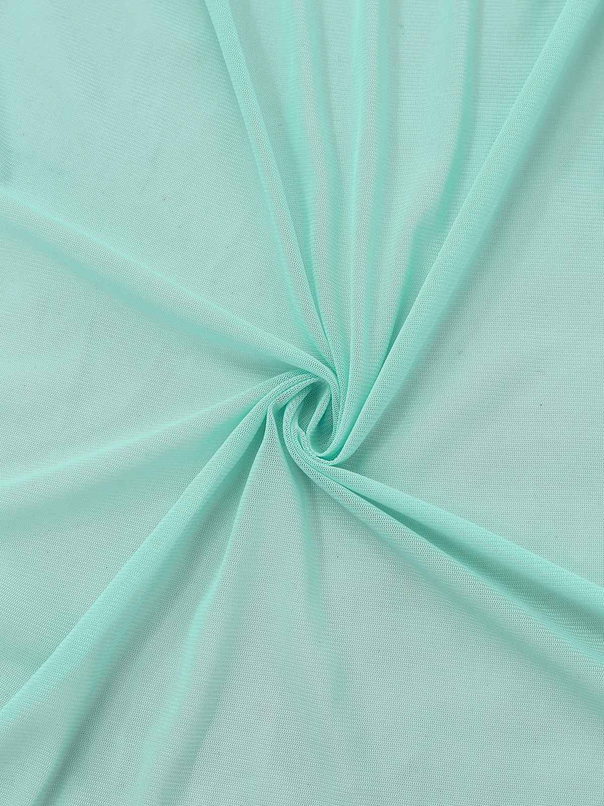 Aqua Blau 1980er Spitze Bogen Dessous Set - Image 7