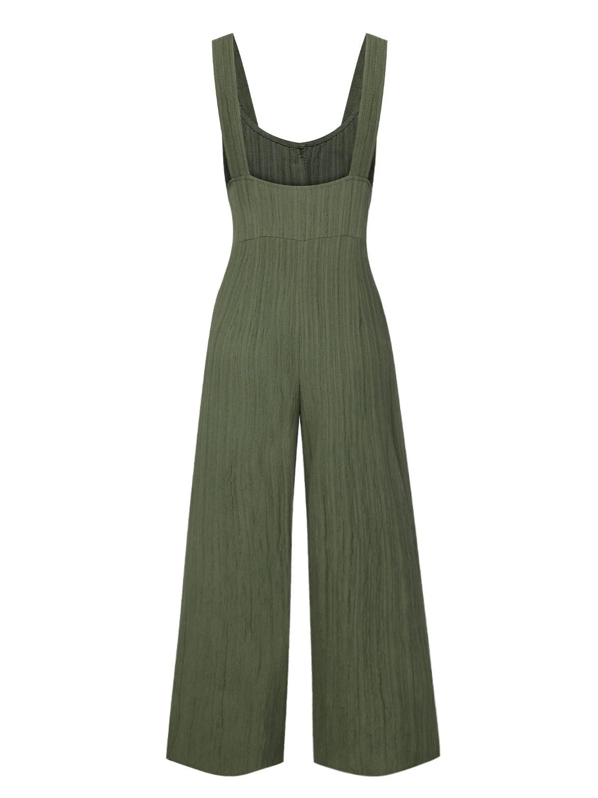 Armeegrün 1930er Lockerer Plissierter Jumpsuit - Image 2