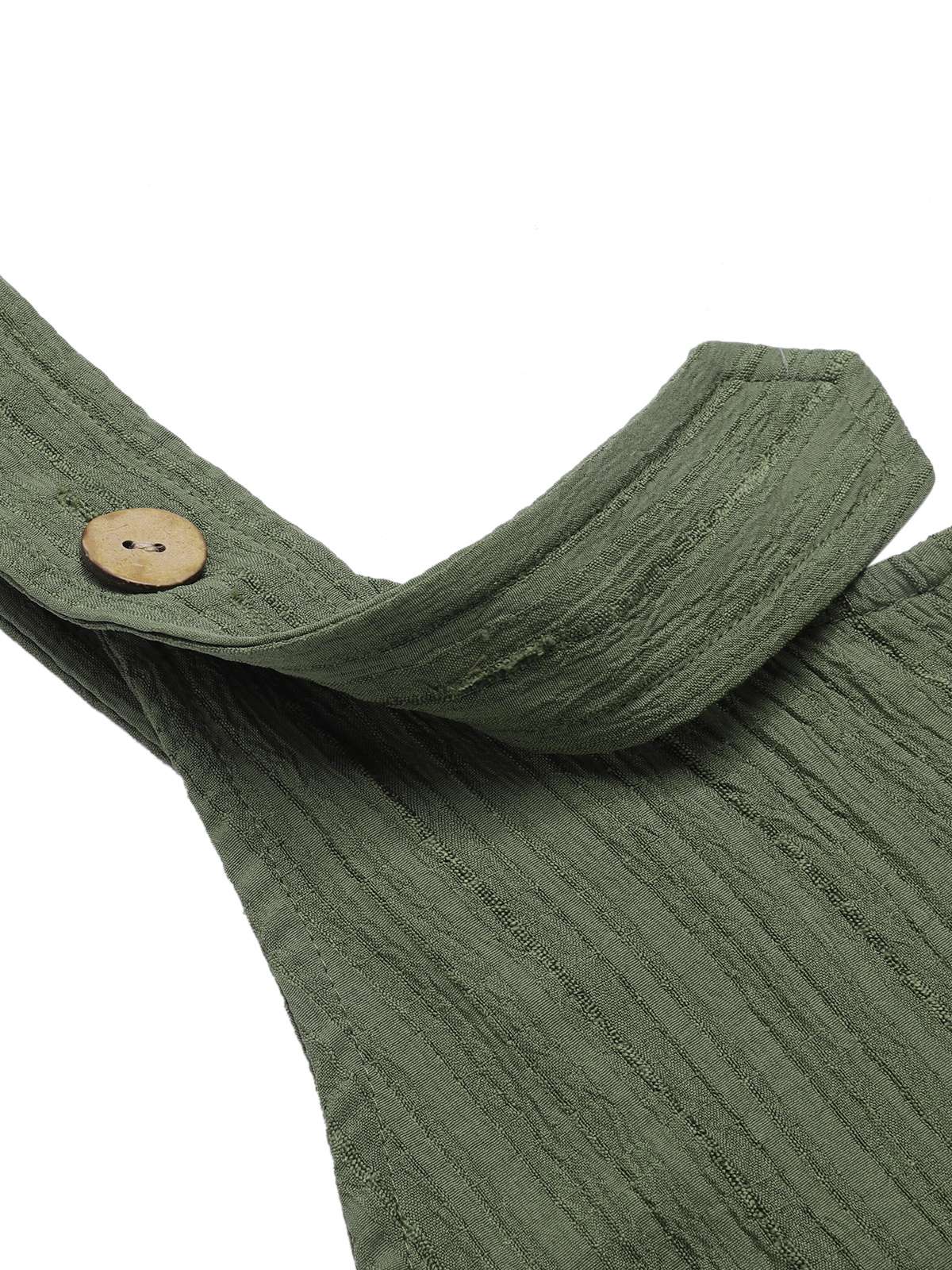 Armeegrün 1930er Lockerer Plissierter Jumpsuit - Image 3