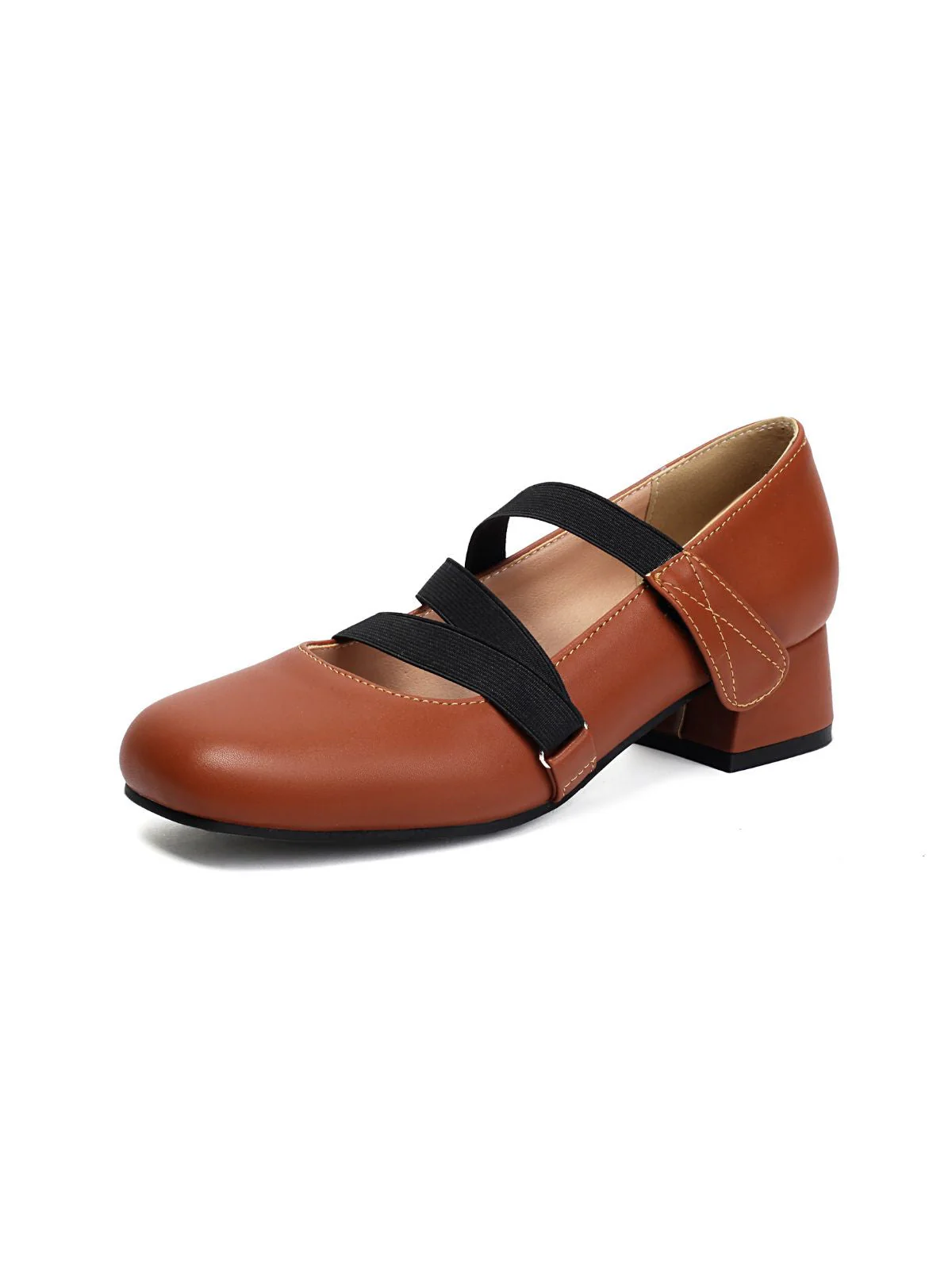 Ballett-Inspiriert Bungee Leder Klobigem Absatz Schuhe - Image 10