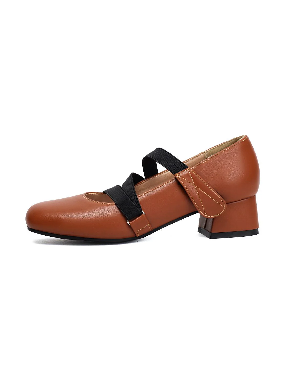 Ballett-Inspiriert Bungee Leder Klobigem Absatz Schuhe - Image 11