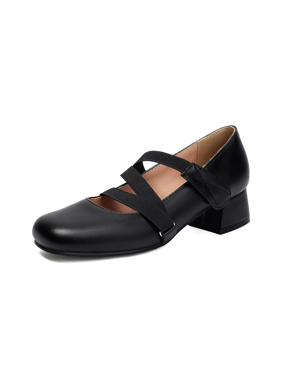 Ballett-Inspiriert Bungee Leder Klobigem Absatz Schuhe - Image 2