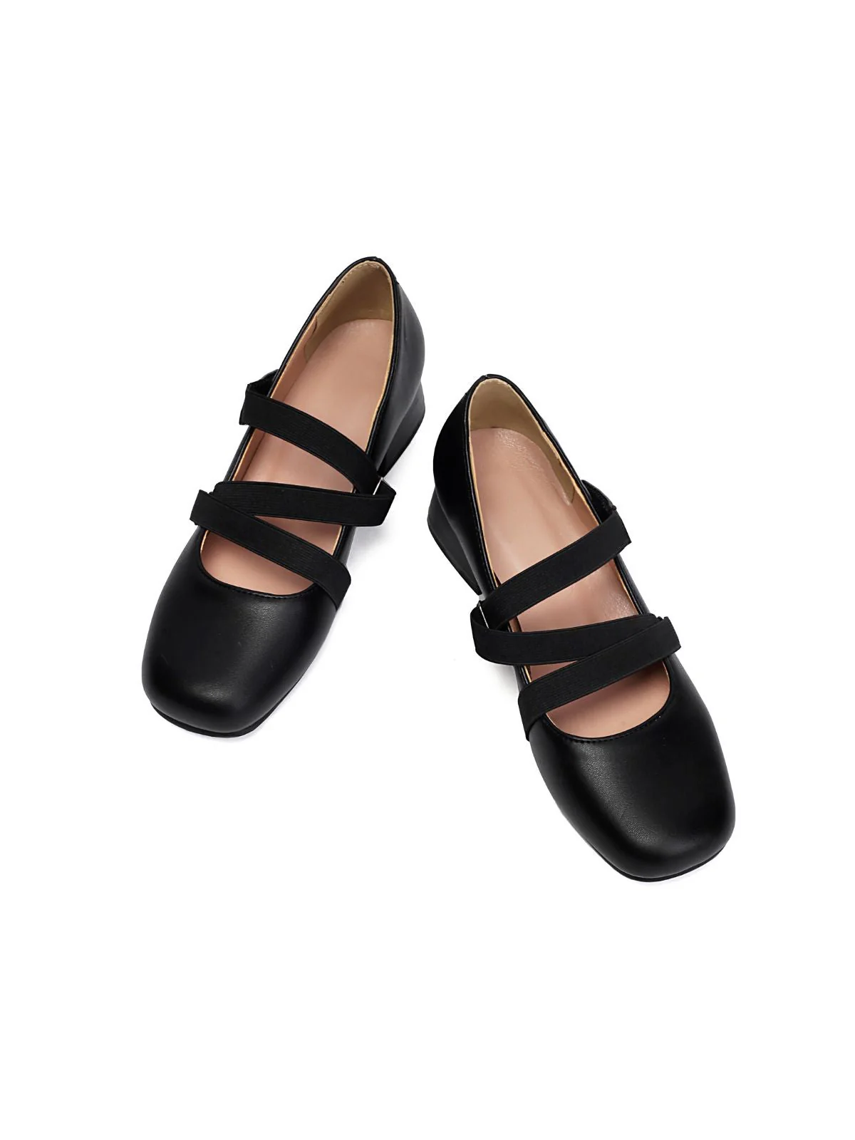 Ballett-Inspiriert Bungee Leder Klobigem Absatz Schuhe - Image 4