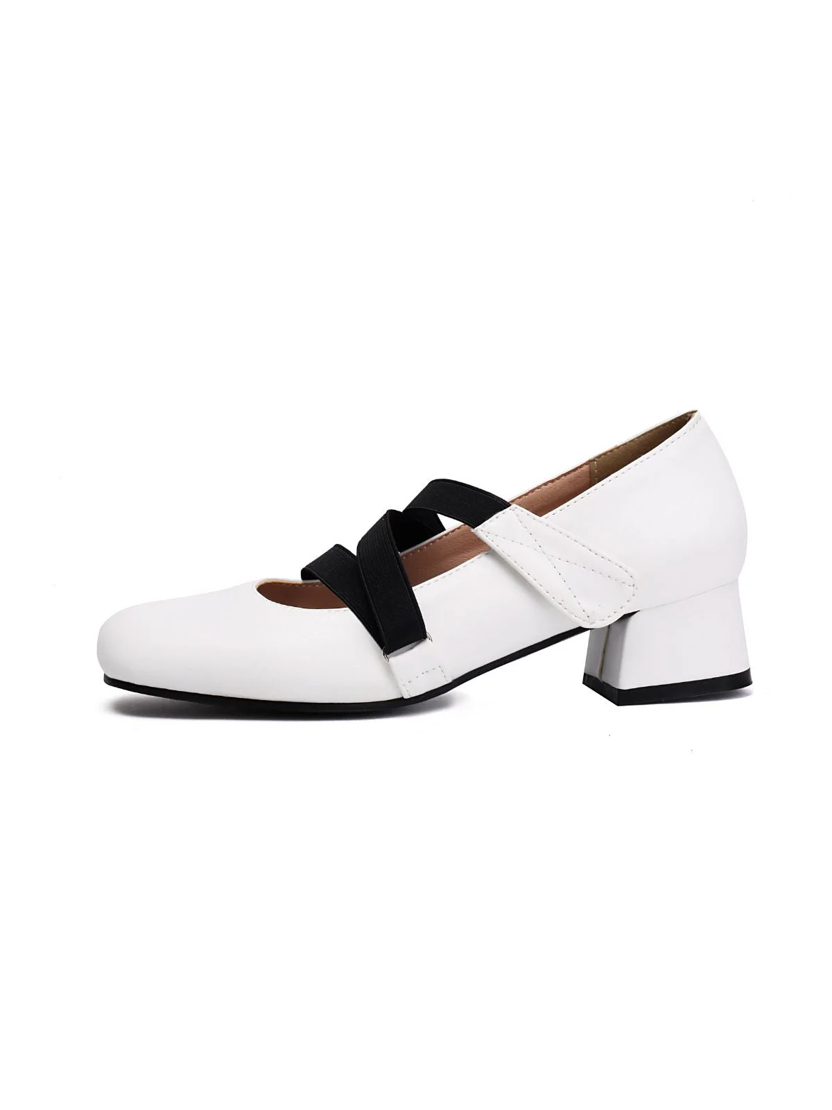 Ballett-Inspiriert Bungee Leder Klobigem Absatz Schuhe - Image 6