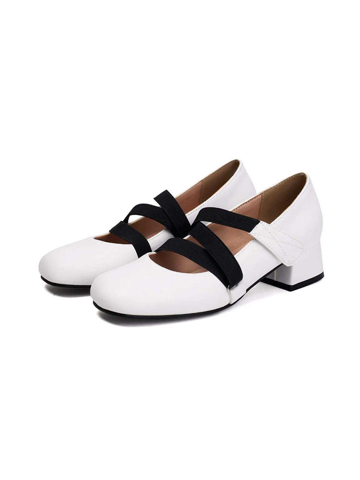 Ballett-Inspiriert Bungee Leder Klobigem Absatz Schuhe - Image 8