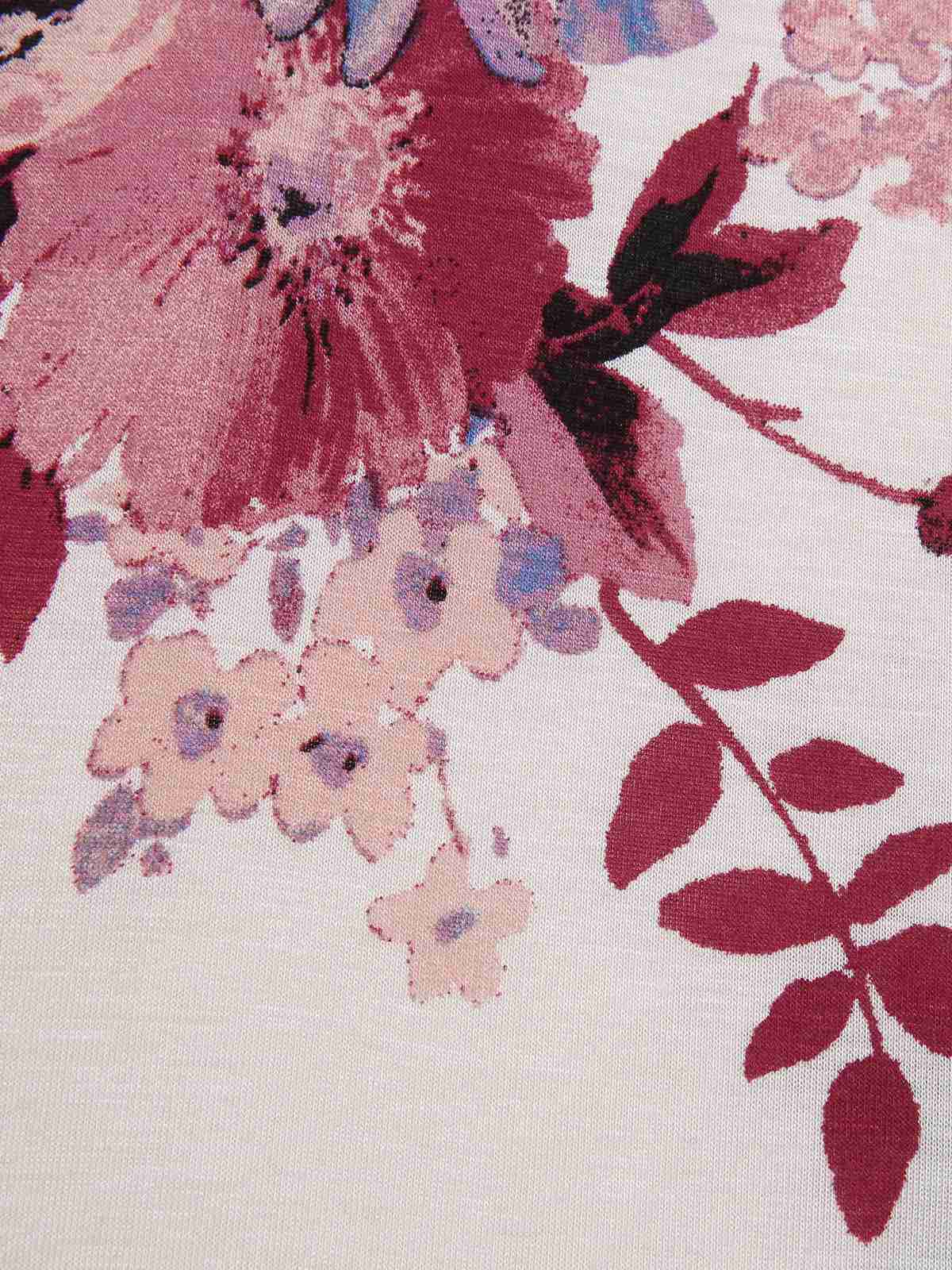 Beige 1930er Blume Quadratischer Kragen Rüschen Puffärmel Nachthemd - Image 7