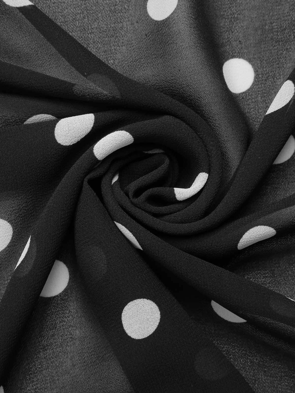 Schwarz 1930er Polka Dot Meerjungfrauenkleid - Image 5