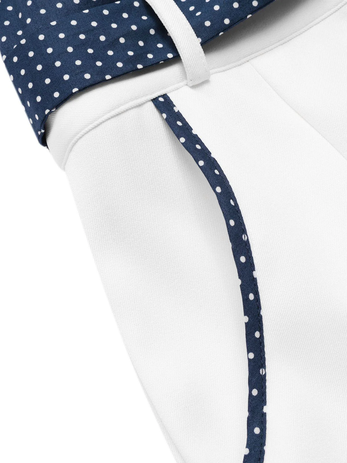 Rosa 1940er Polka Dot Patchwork Träger Romper - Image 9
