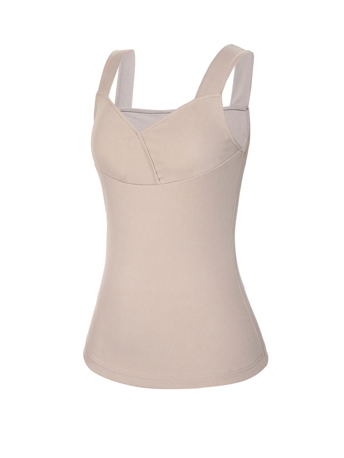 Beige 1940er Solide Herzförmig Gestrickt Top - Image 3