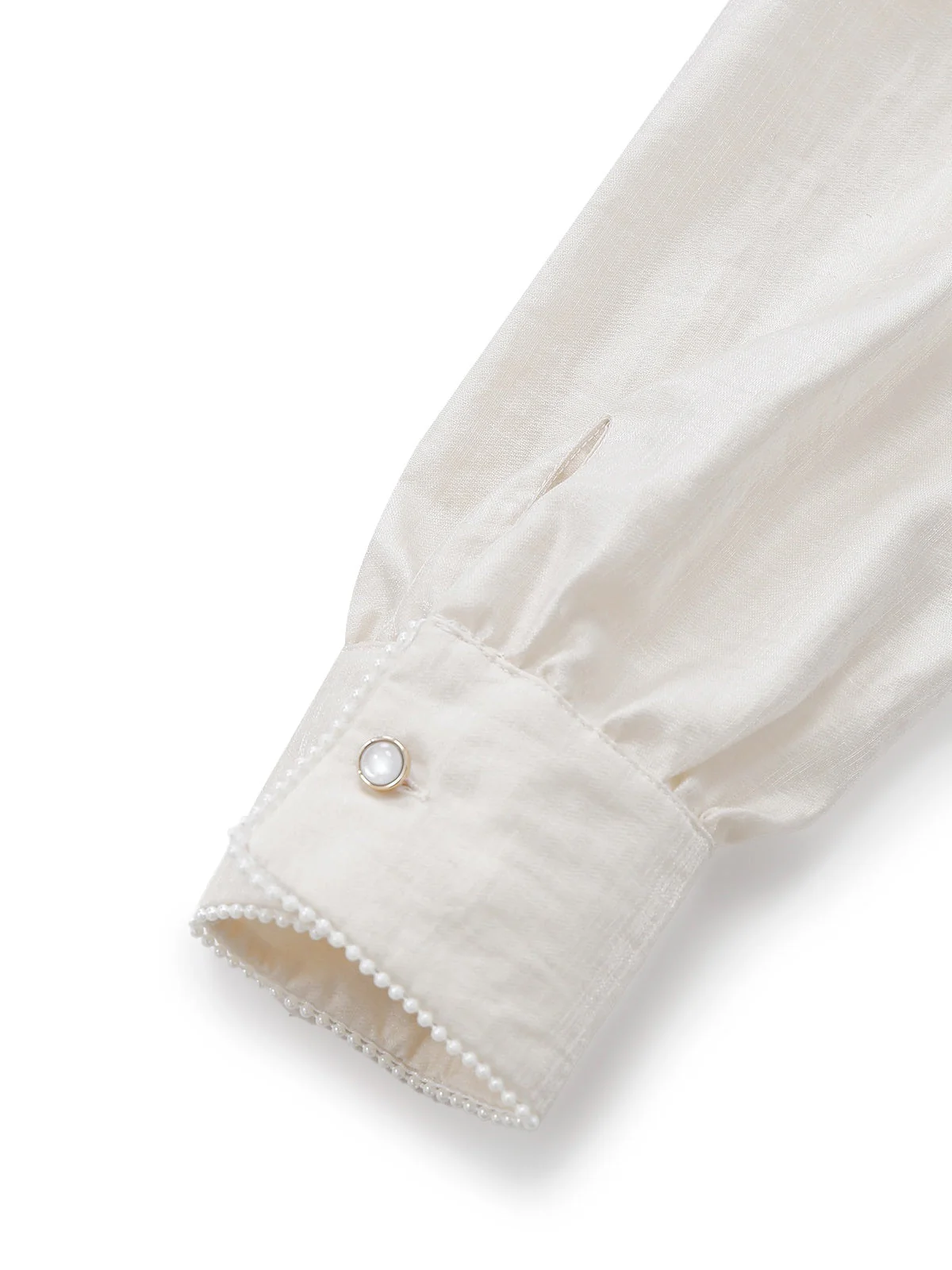 Beige 1950er Perlen Besetzt Bogen Bindhals Jumpsuit - Image 6
