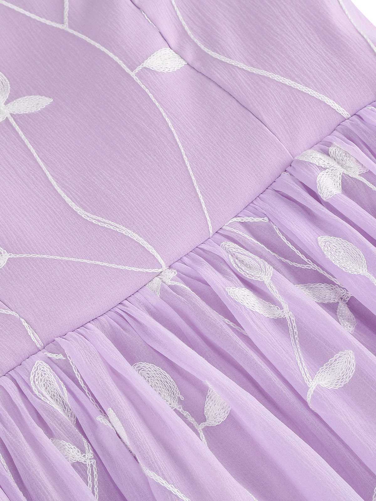 Beige 1950er Spaghetti Träger Bogen Blätter Masche Kleid - Image 8