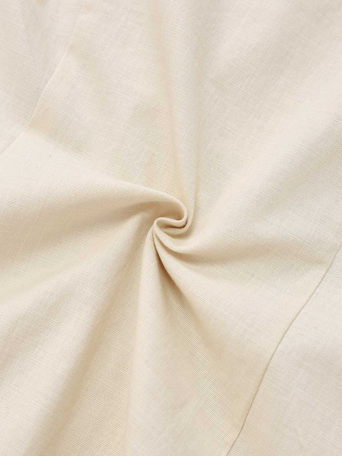 Beige 1960er Seestern Hülse Tasten Ärmellos Kleid - Image 4
