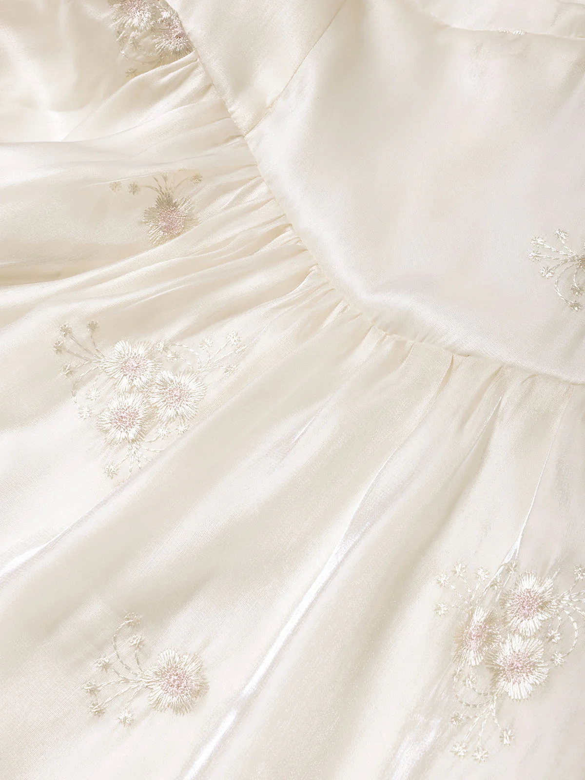 [Vorverkauf] Beige 50er Korsettkleid mit Blumenstickerei und Schnürbändern - Image 7