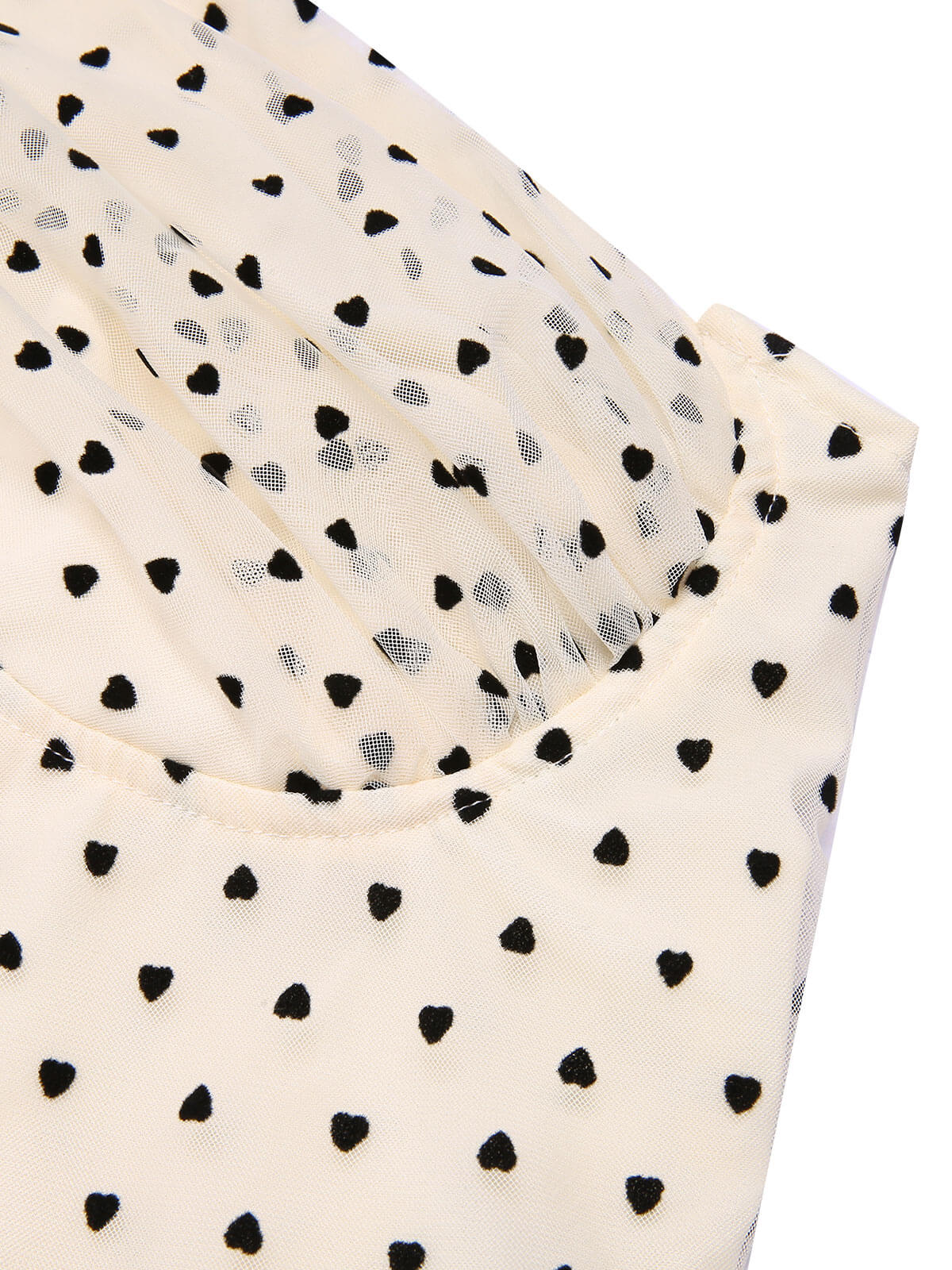 Beige & Black 1950s Heart Dots Halter Jumpsuit - Image 5