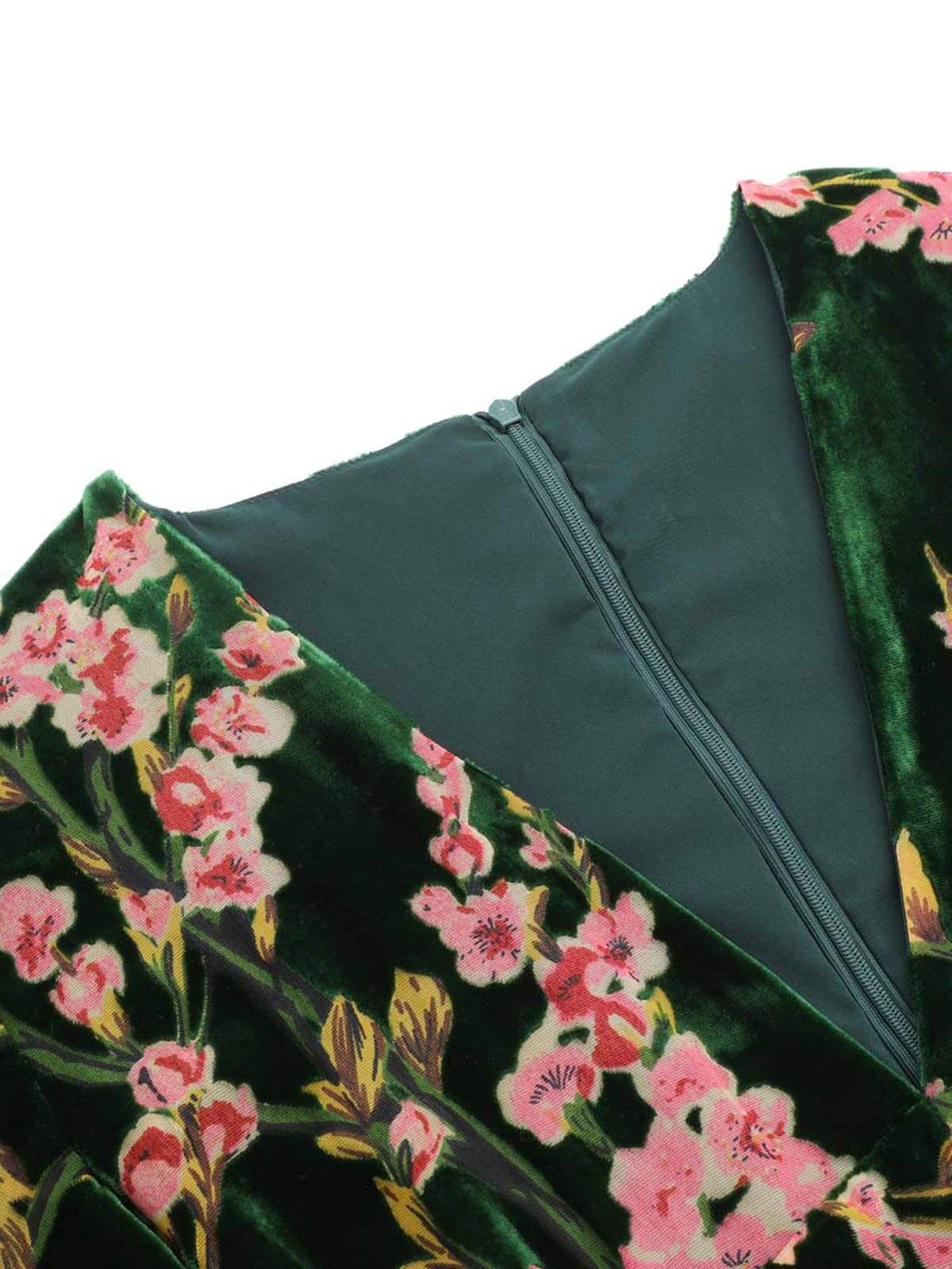 [Übergröße] Grün 1930er Samt Vintage Jumpsuit - Image 5