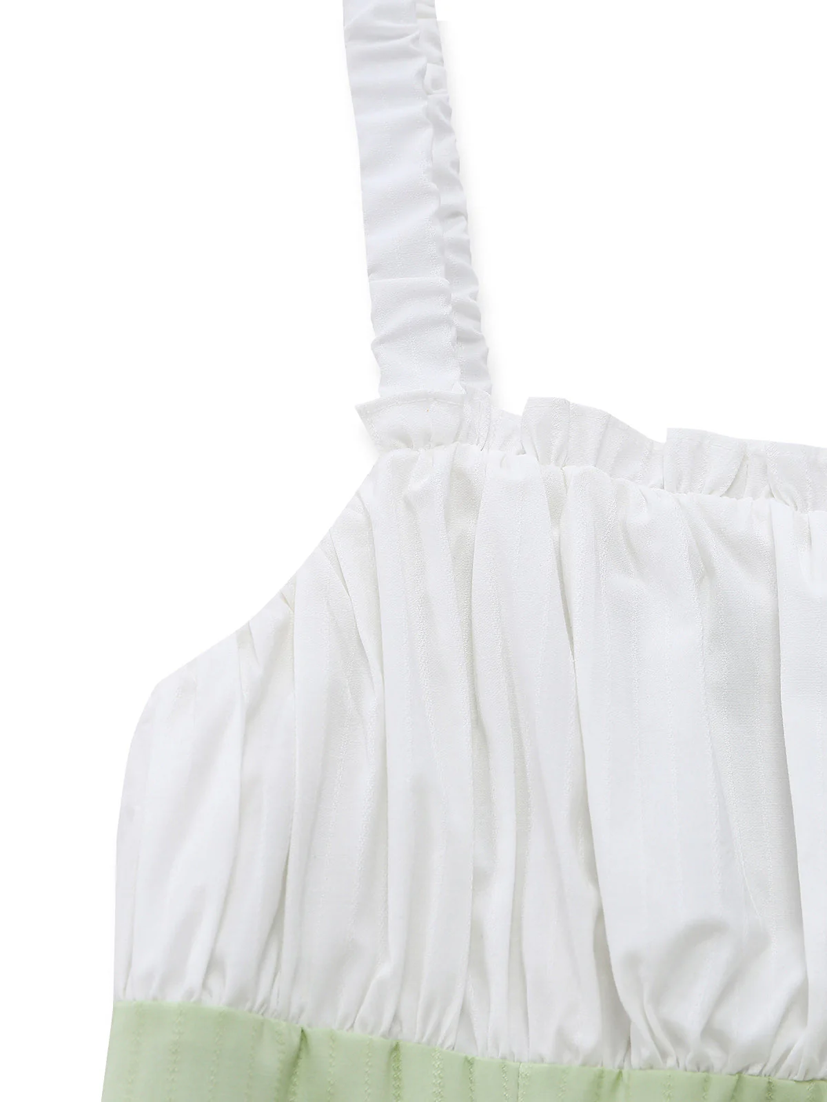 [Vorverkauf] [Übergröße] Grünes 60er Smockkleid mit Rüschensaum - Image 5