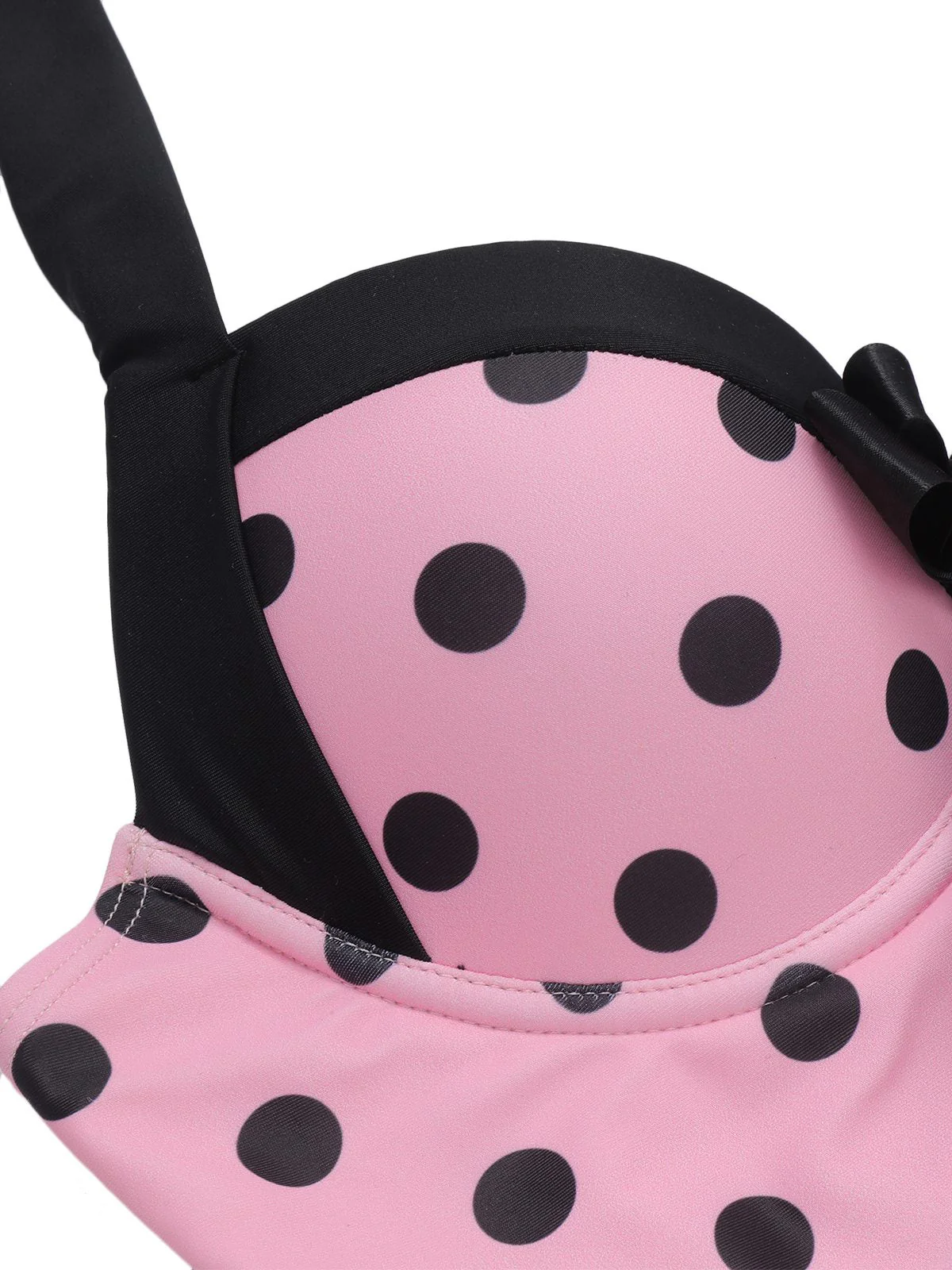 [Übergröße] Rosa 1940er Polka Dots Hater Badeanzug - Image 4