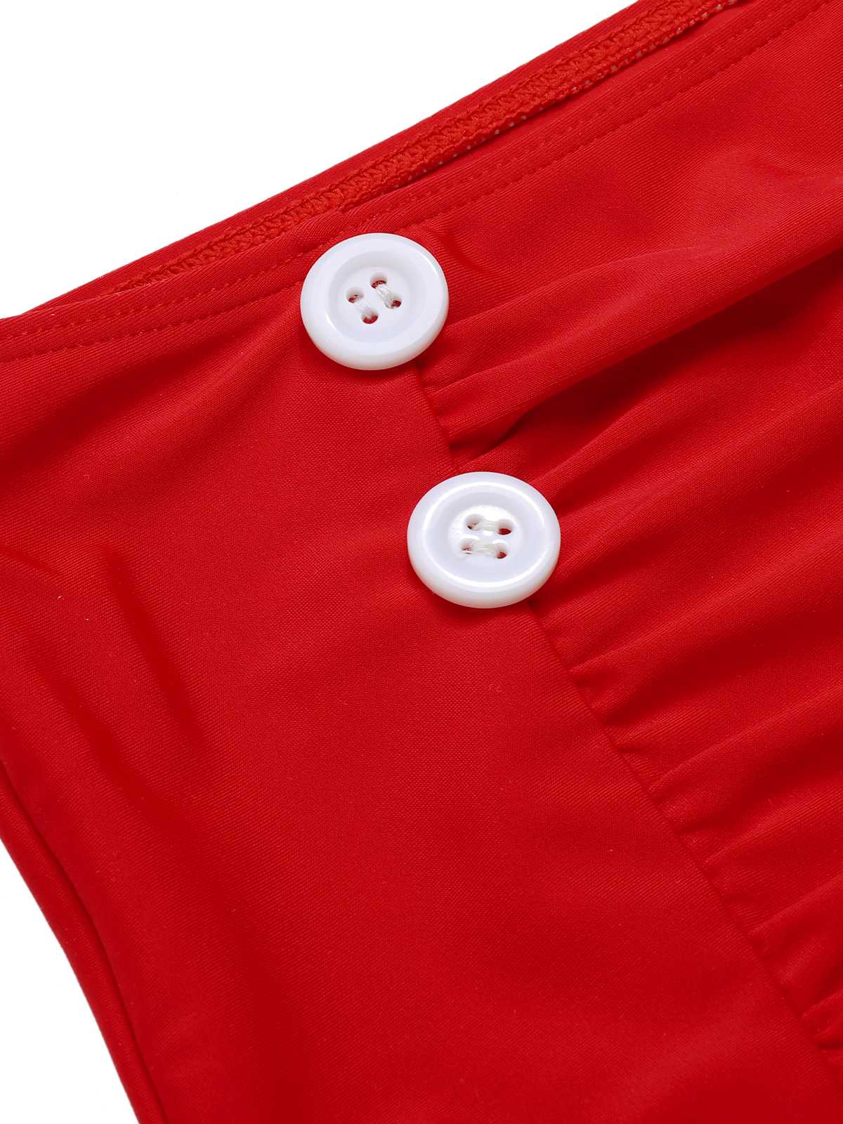 [Übergröße] Rot 1960er Halter Roses Badeanzug - Image 4