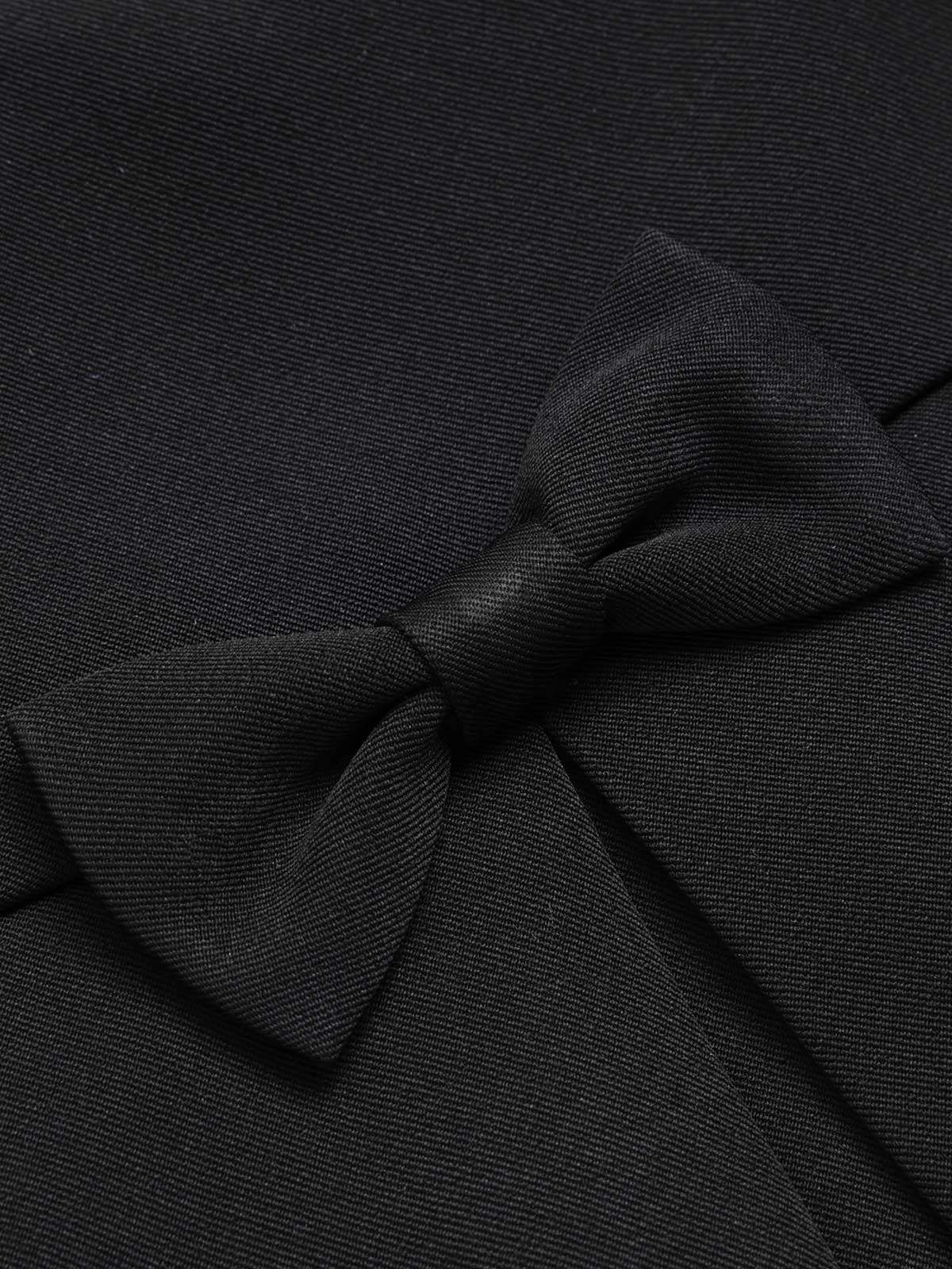 Schwarz 1950er Solid Bow Short Jacket - Image 5