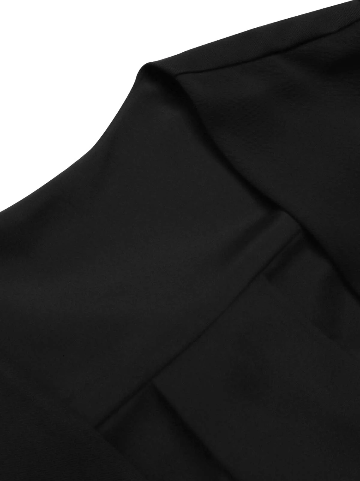 Schwarz 1950er Solid Bow Short Jacket - Image 7