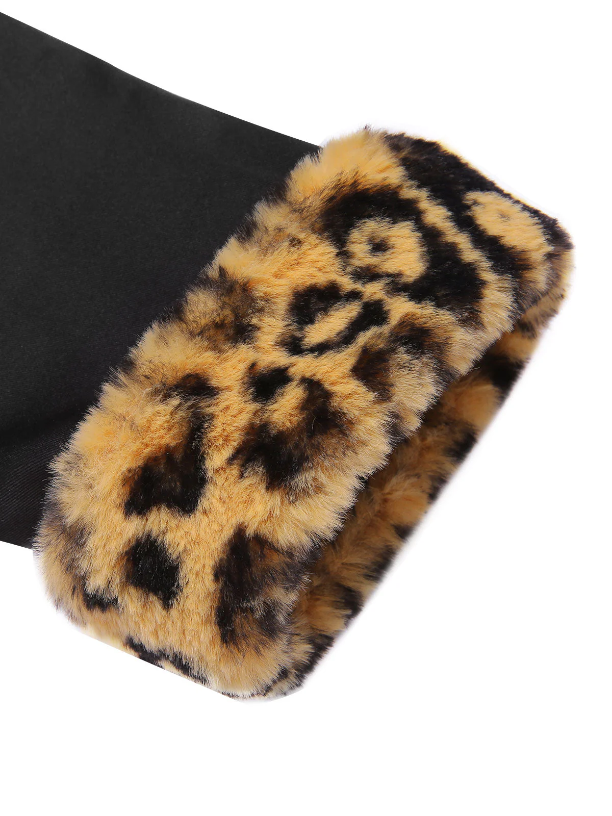 Schwarz 1960er Rohsaum Leopard Asymmetrisches Wickelkleid - Image 7