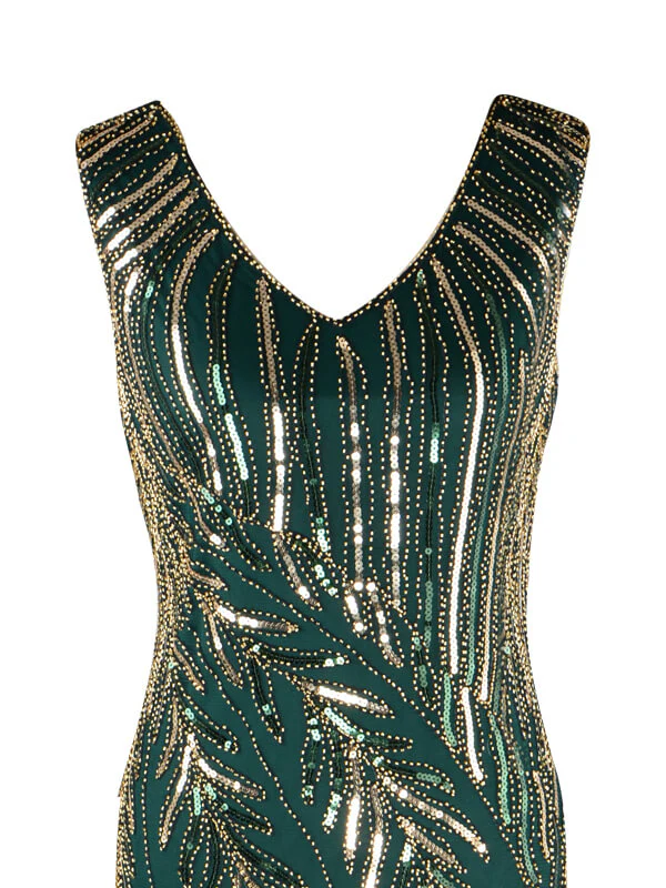 Blau 1920ER FRANSEN PAILLETTEN PARTY KLEID - Image 13
