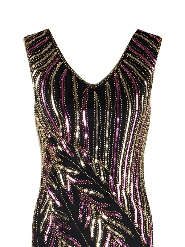 Blau 1920ER FRANSEN PAILLETTEN PARTY KLEID - Image 9