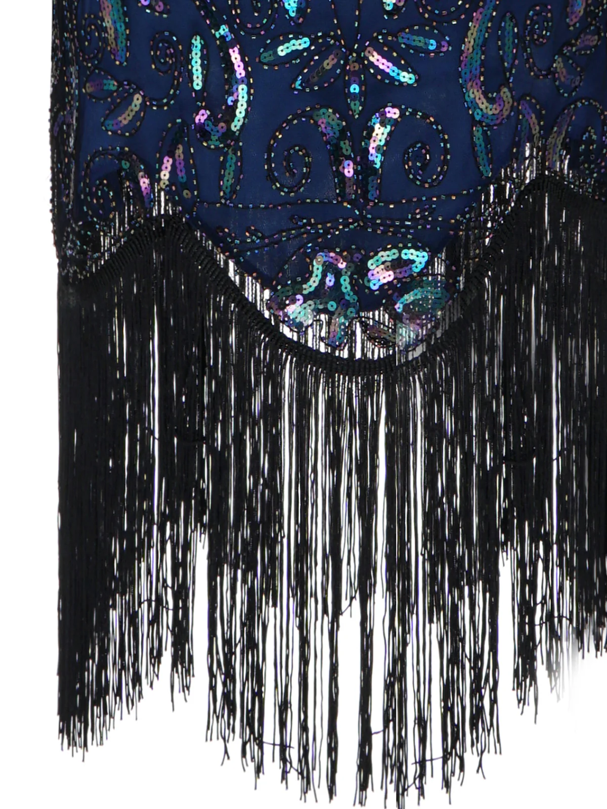 BLAU 1920ER VINTAGE FRANSEN FLAPPER KLEID - Image 6
