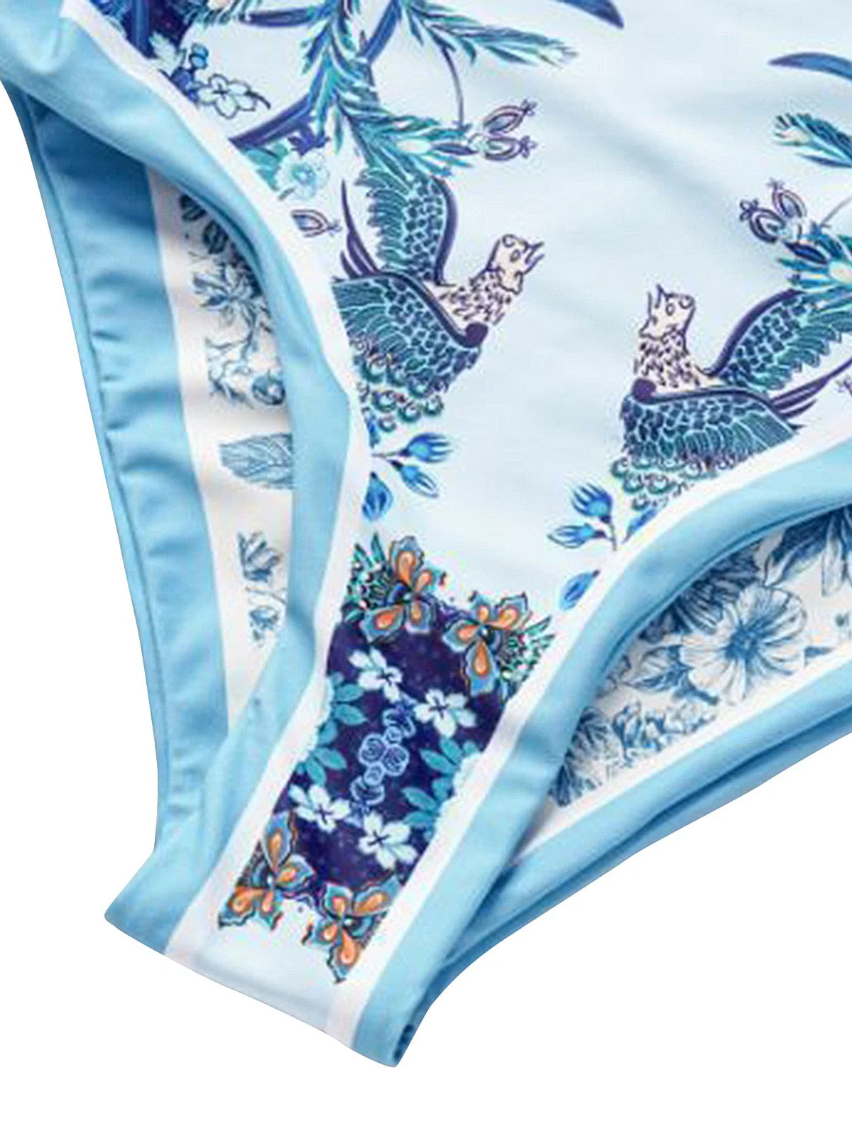Blau 1930er Gurt Reversibel Badeanzug - Image 6