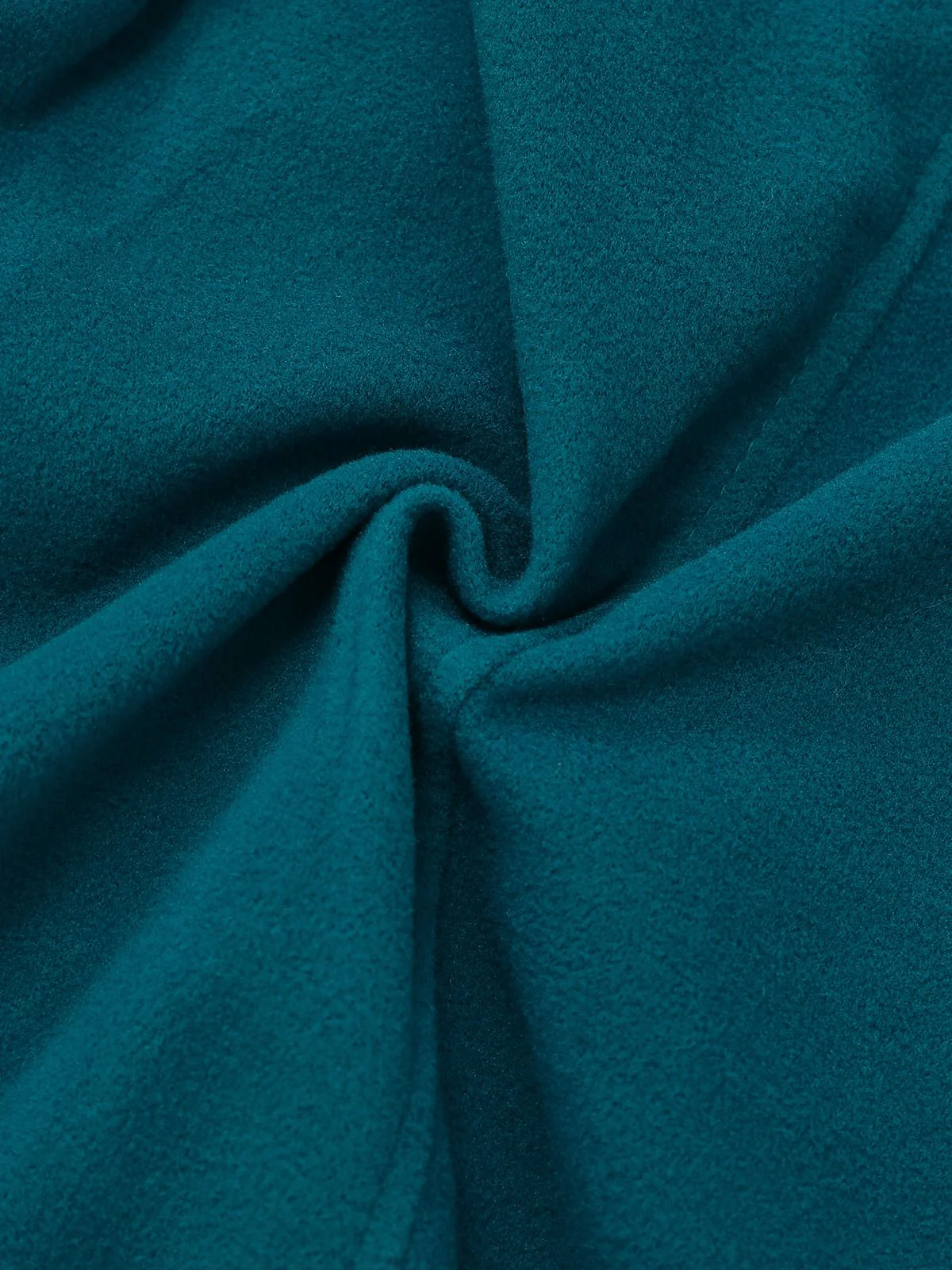 Blau 1930er Solide Kunstwolle Kapuze Mantel - Image 5
