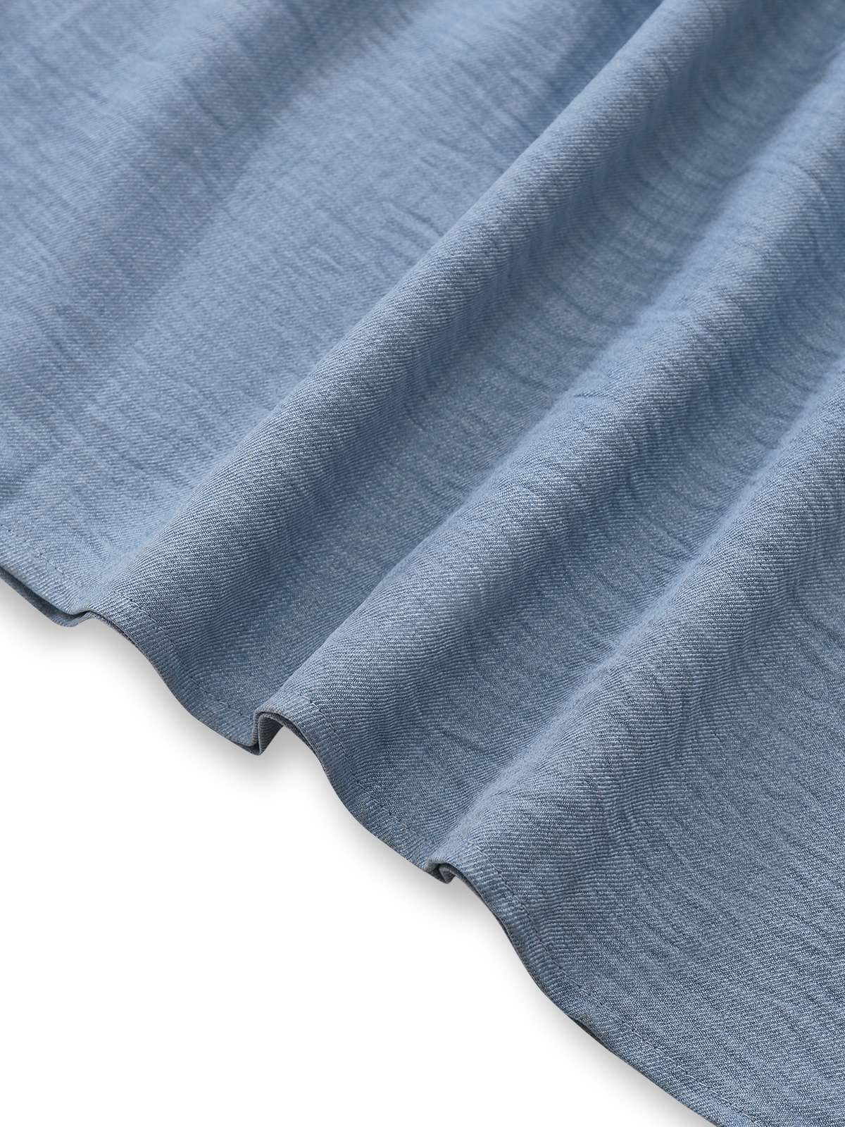 Blau 1930er Solide Tiefer V Gestuft Gerafft Jumpsuit - Image 6