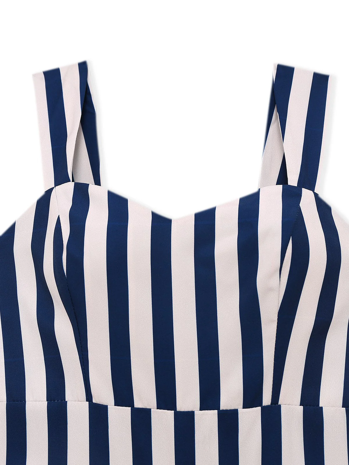 Blau 1930er Vertikale Streifen Palme Bäume Jumpsuit - Image 3