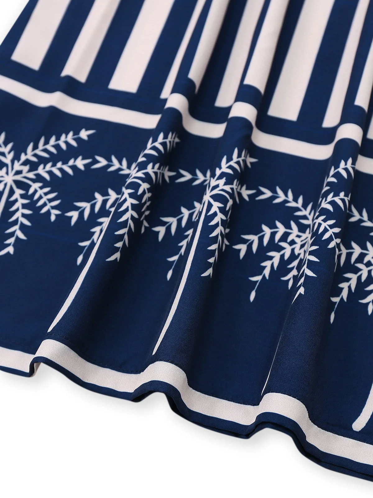Blau 1930er Vertikale Streifen Palme Bäume Jumpsuit - Image 5