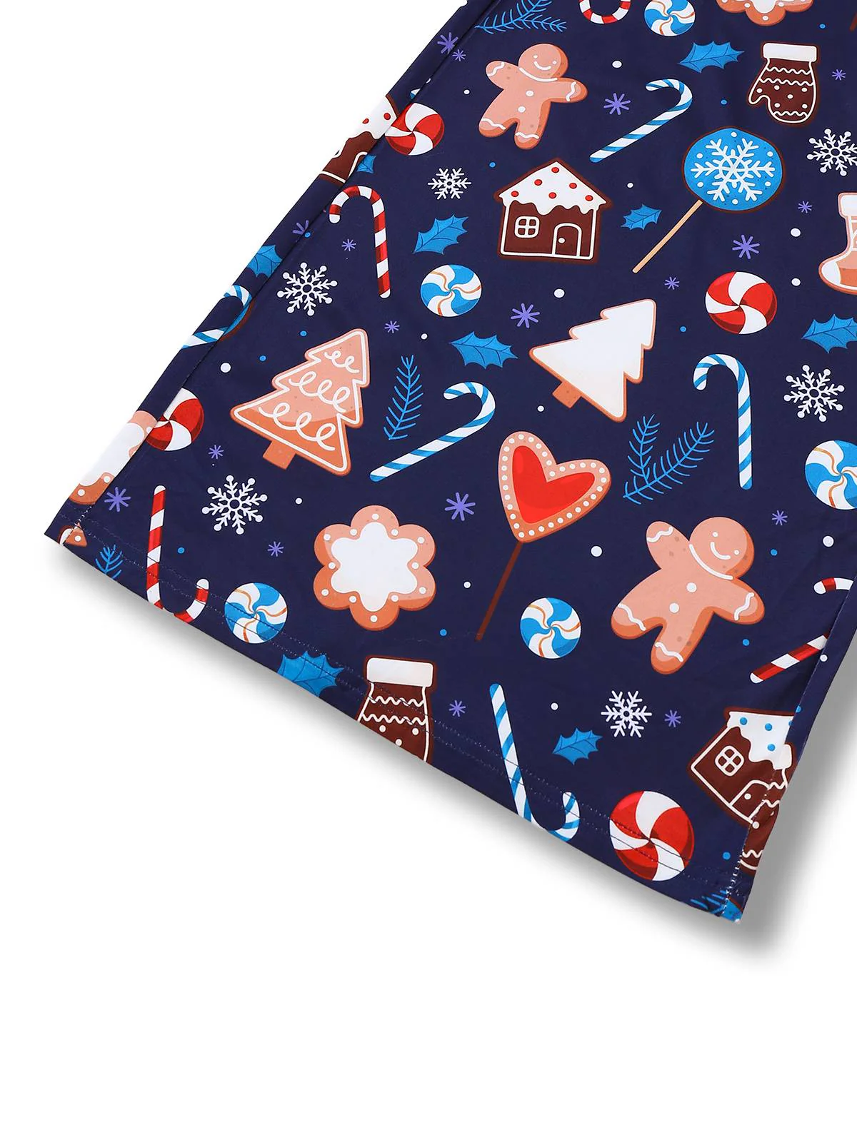 Blau 1930er Weihnachten Elemente Gedruckt Träger Jumpsuit - Image 6