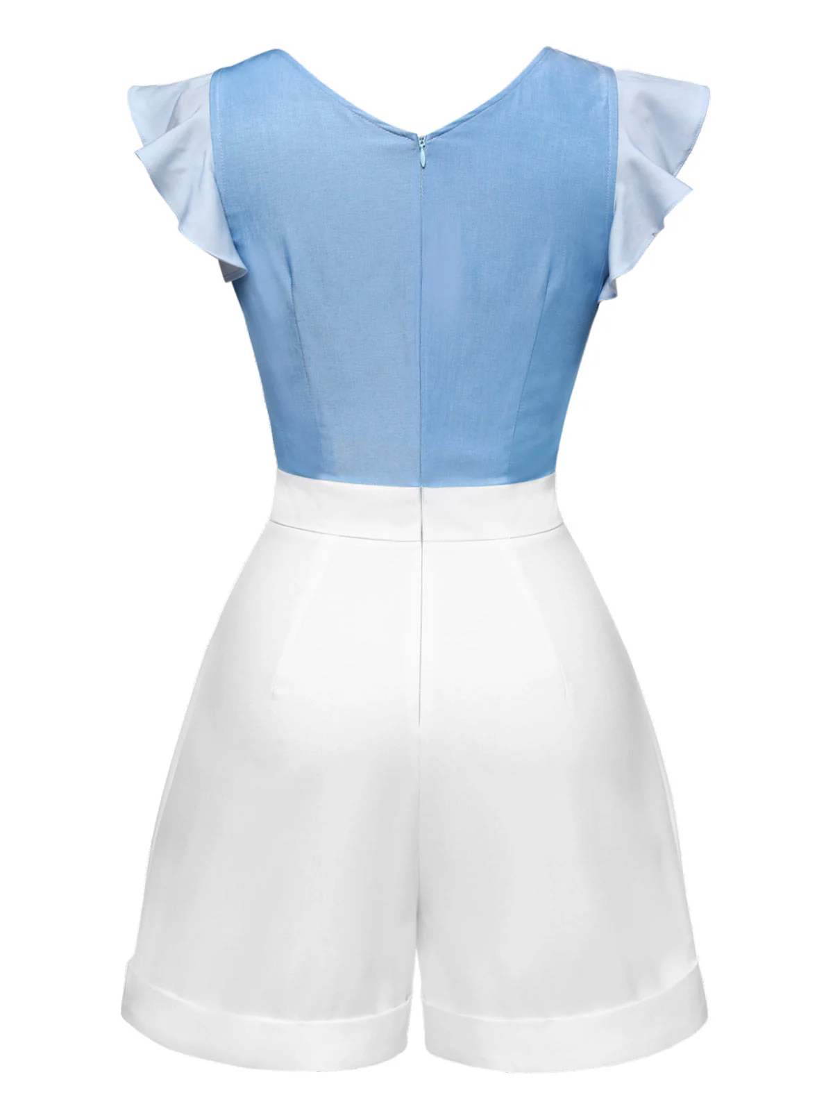 Blau 1940er Aschenputtel Rüschen Romper - Image 5