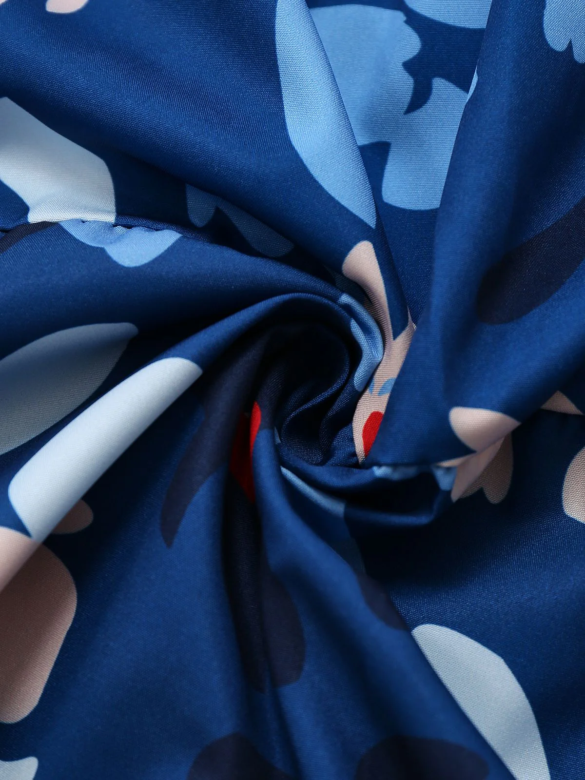 Blau 1940er Blumen Puffärmel Schulterfrei Kleid - Image 6