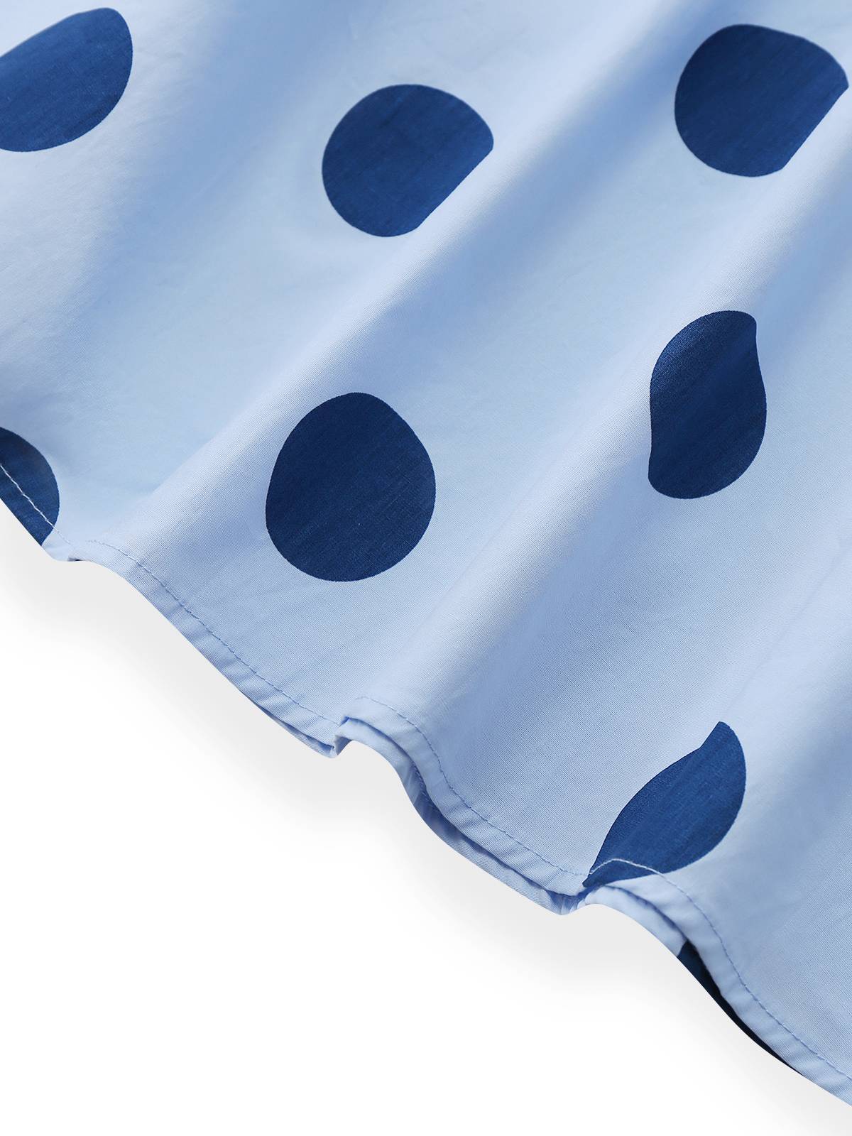 Blau 1940er Polka Punkte Trägerlos Plissiertes Kleid - Image 6