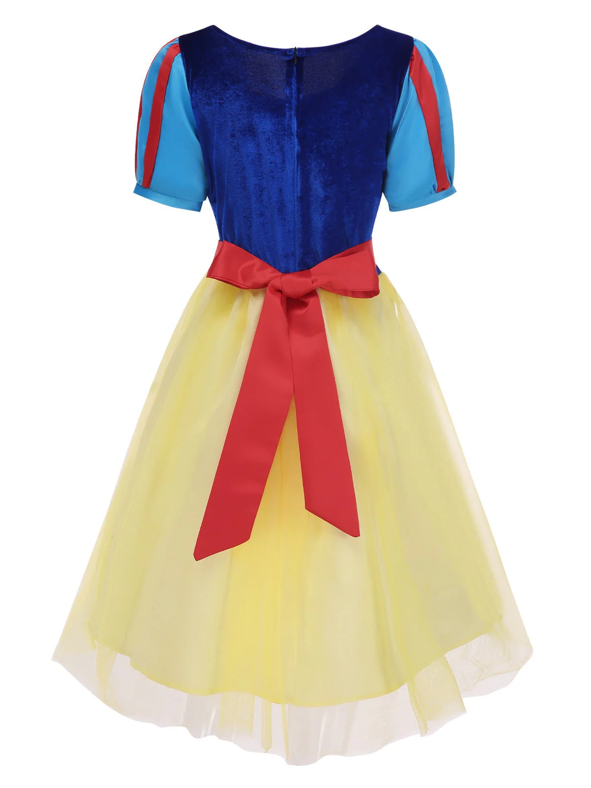 Blau 1940er Schneewittchen Kostüm Schnee Weiß Stil Netz Kleid - Image 3