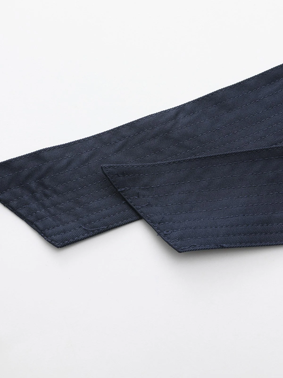 Blau 1940er Zweireihiger Rundhals Trench Mantel - Image 13