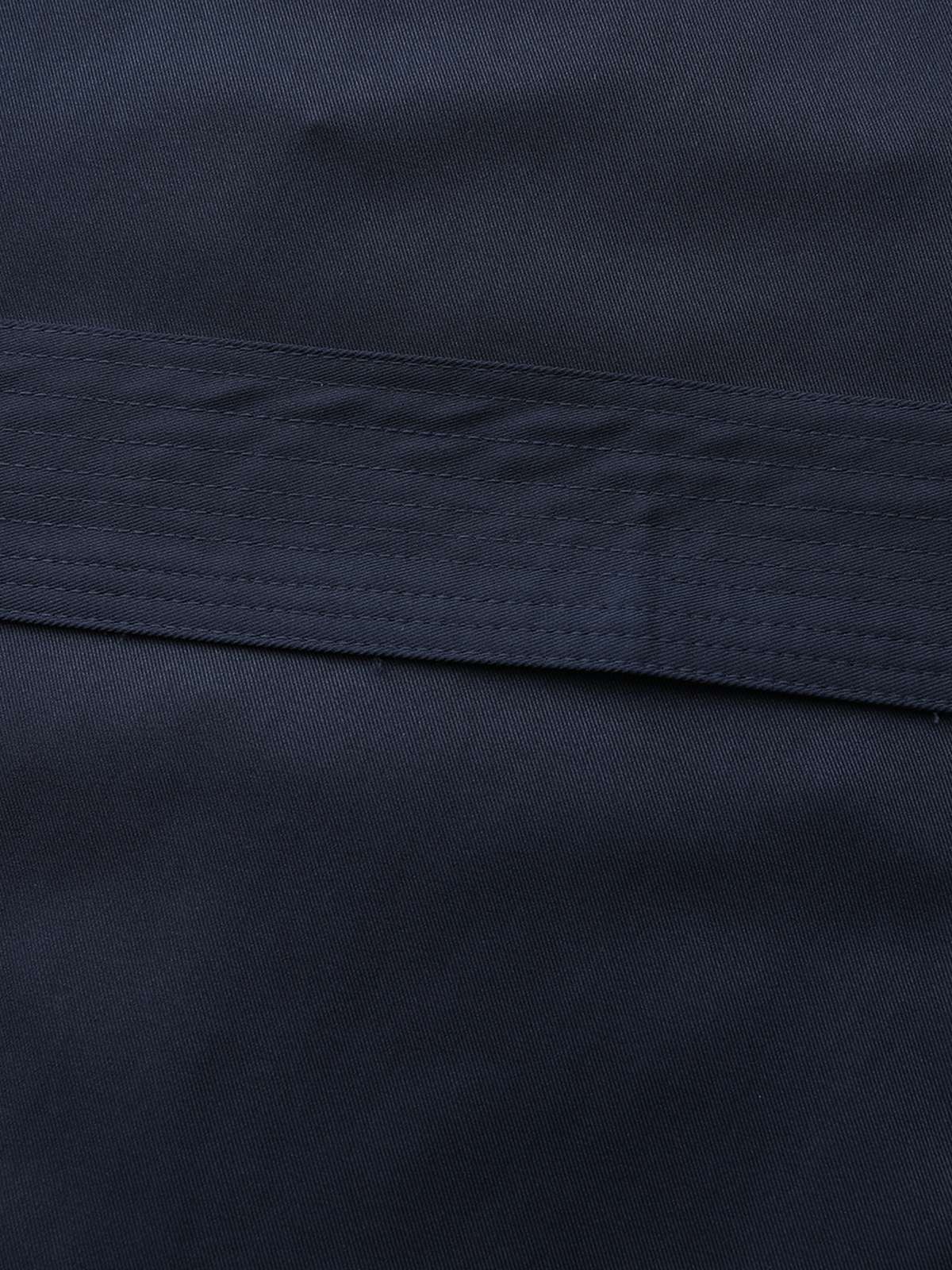 Blau 1940er Zweireihiger Rundhals Trench Mantel - Image 15