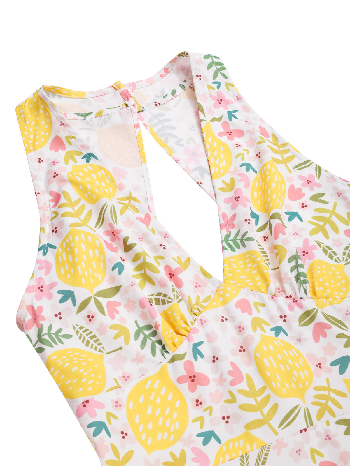 Blau 1950er Blumen V-Ausschnitt Kleid - Image 19