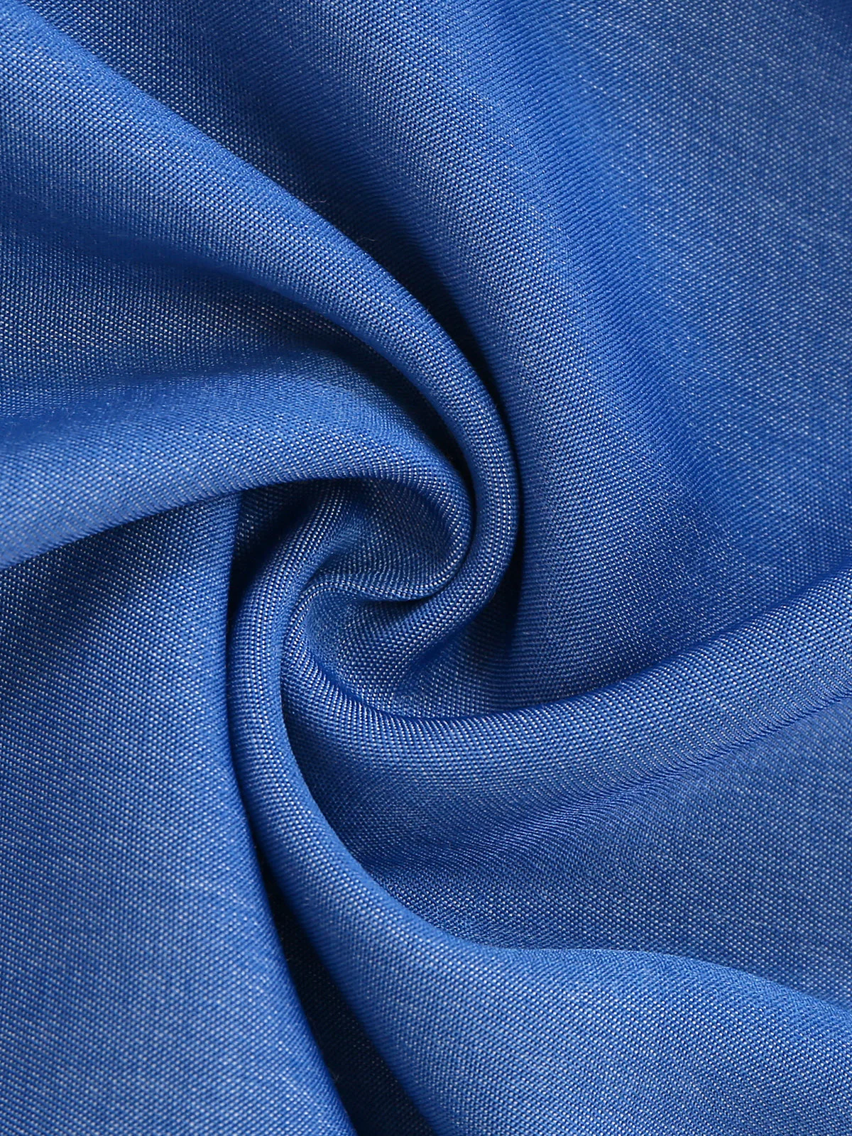 Blau 1950er Denim Spaghetti Träger Gerafft Jumpsuit - Image 6