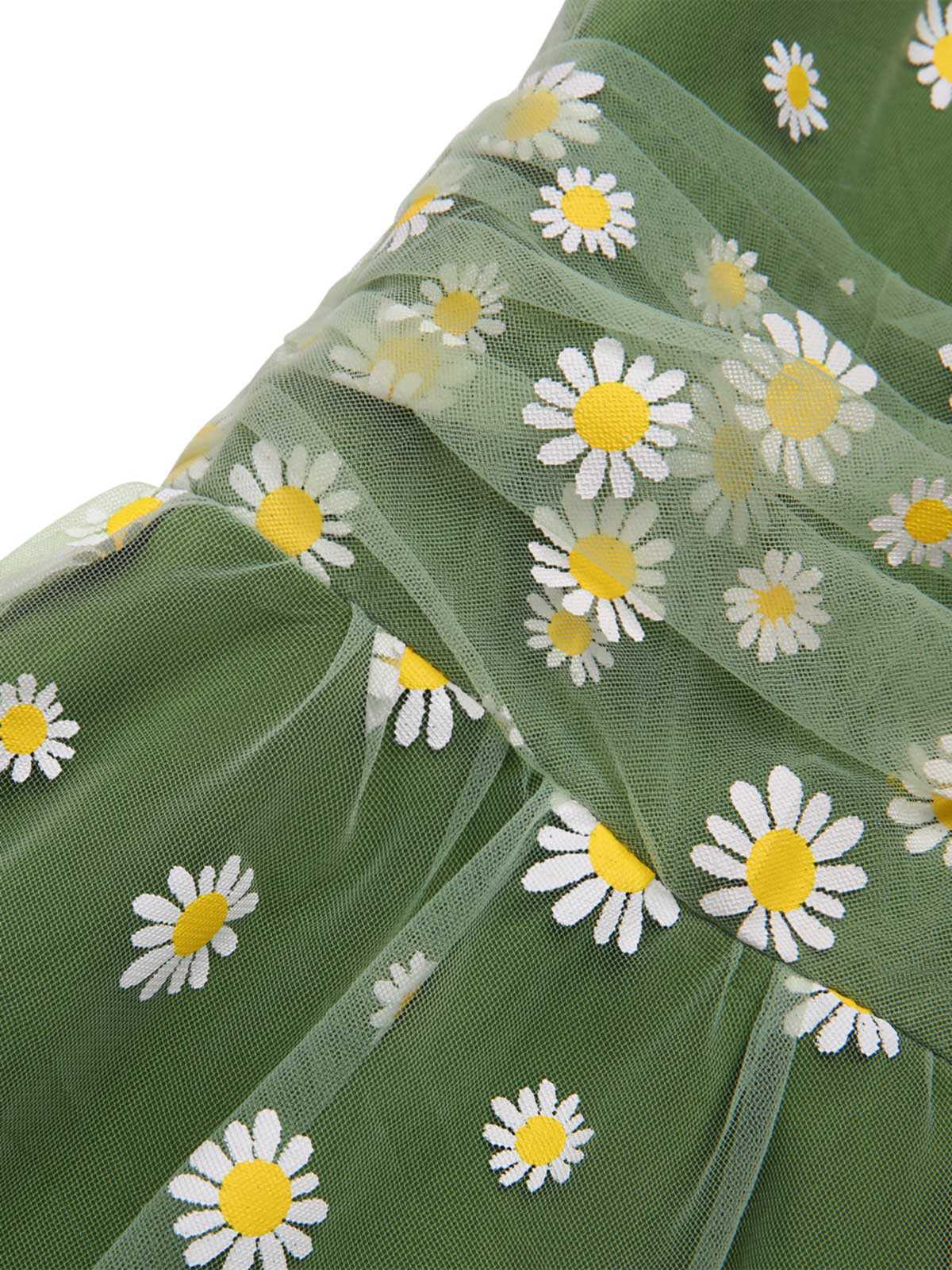 Rosa 1950er Erdbeer Netz Swing Kleid - Image 15